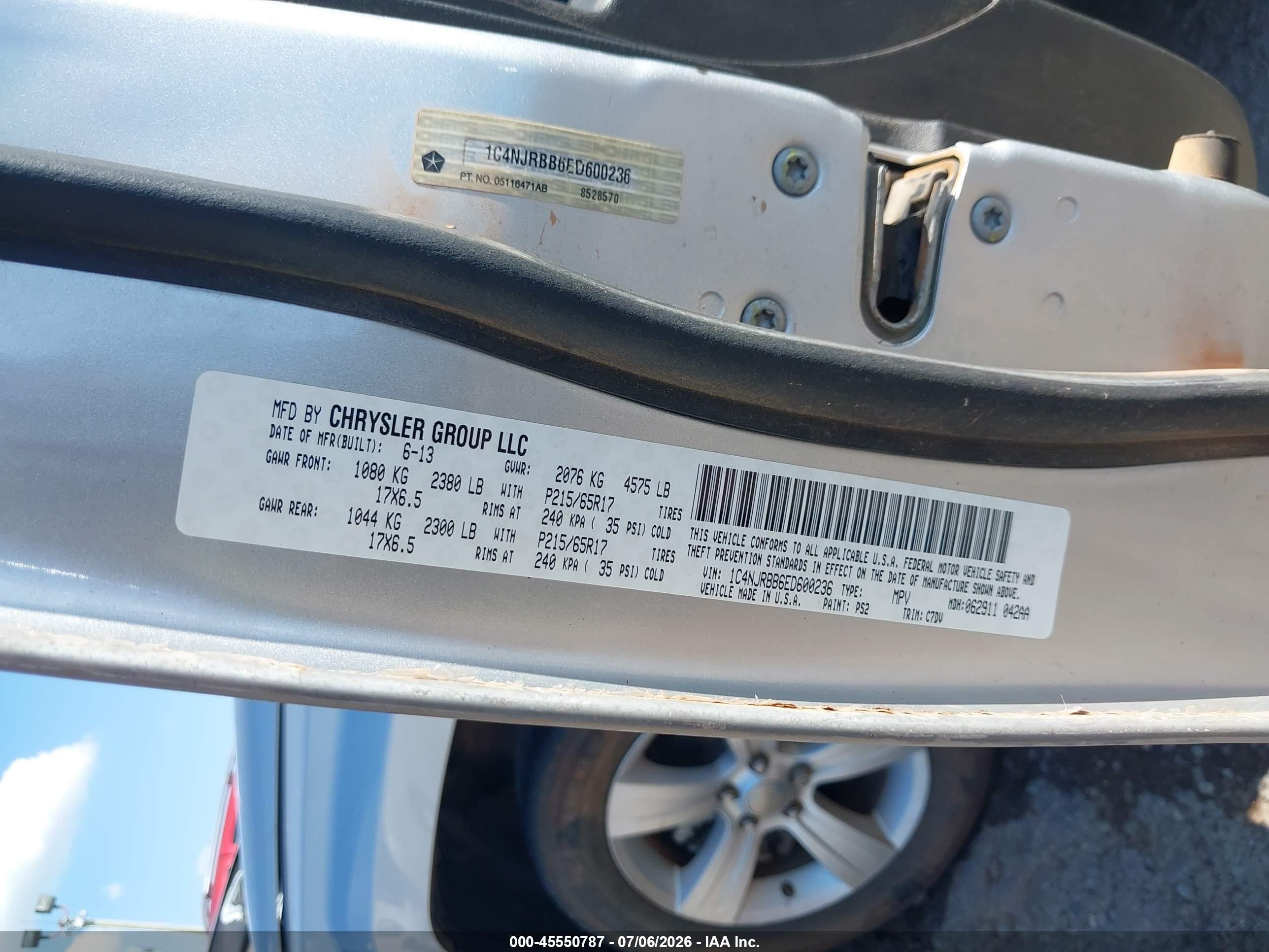 2014 Jeep Patriot Sport Silver vin: 1C4NJRBB6ED600236