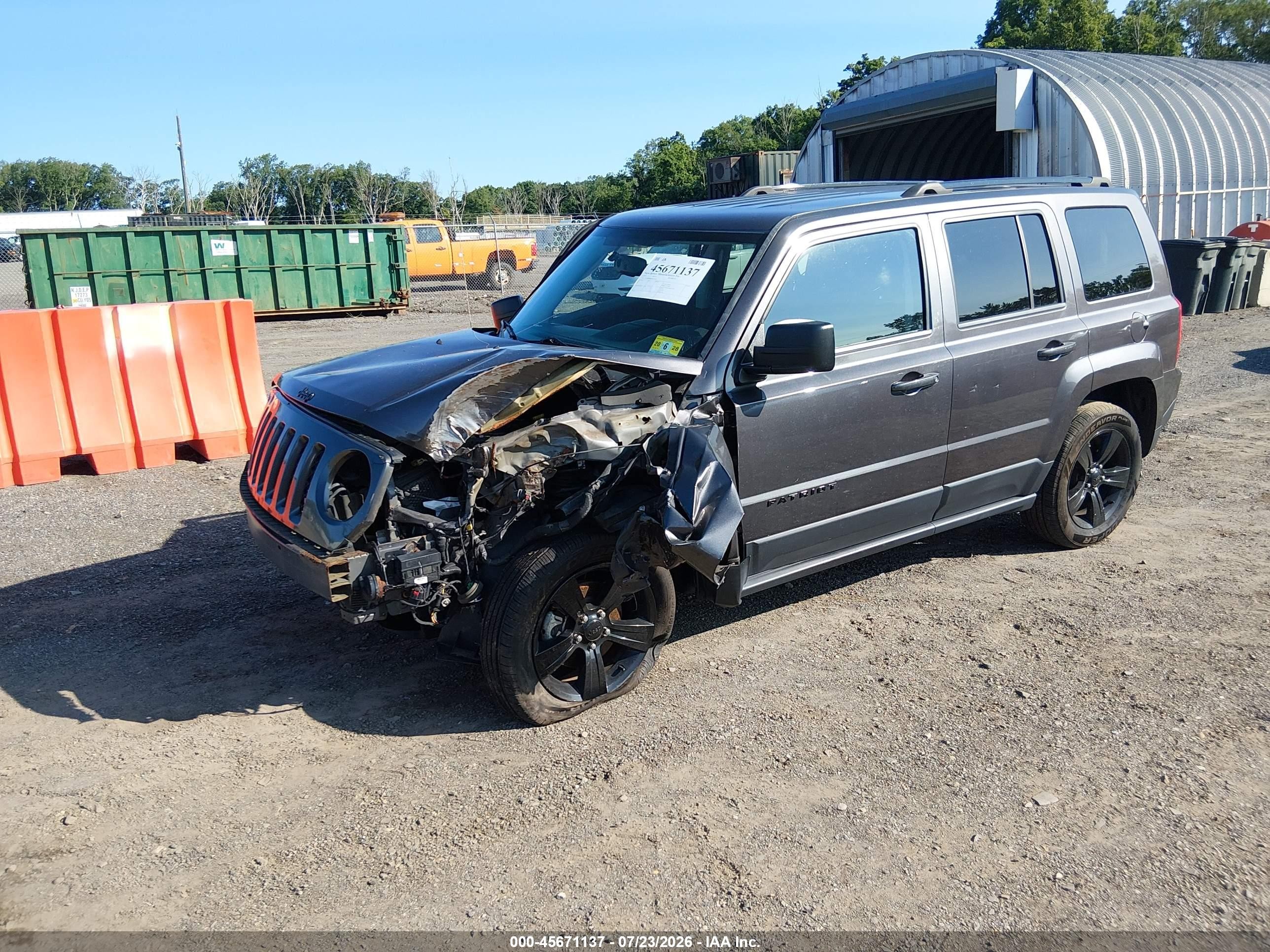2015 Jeep Patriot Altitude Edition Серый vin: 1C4NJRBB6FD347839