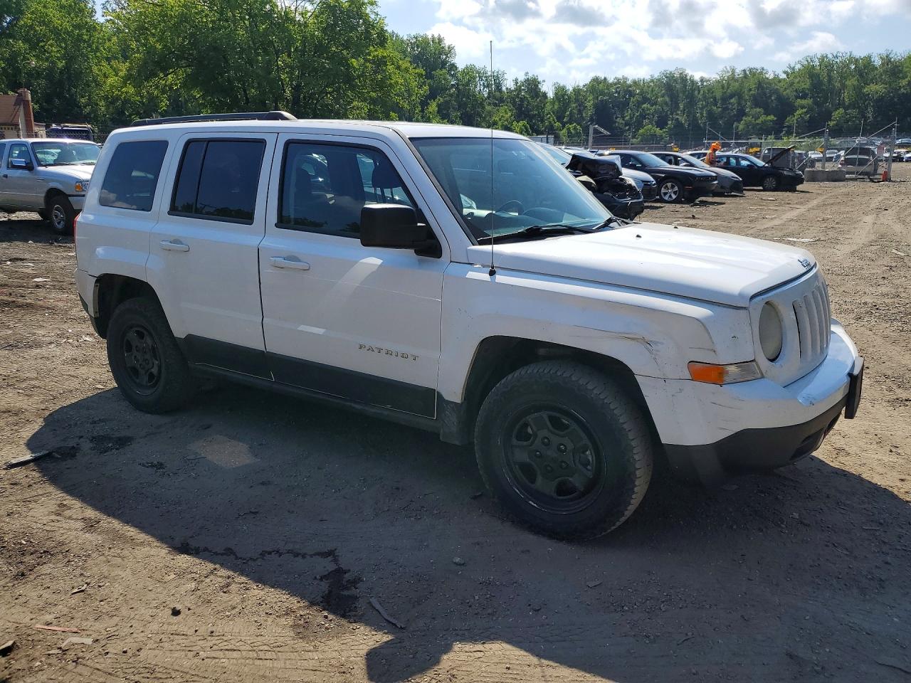 2013 Jeep Patriot Sport White vin: 1C4NJRBB7DD128935