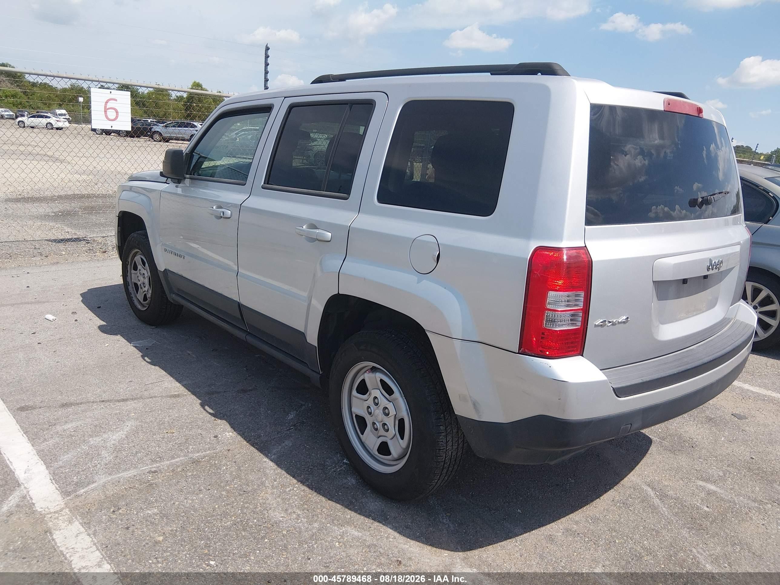 2013 Jeep Patriot Sport Silver vin: 1C4NJRBB7DD263090