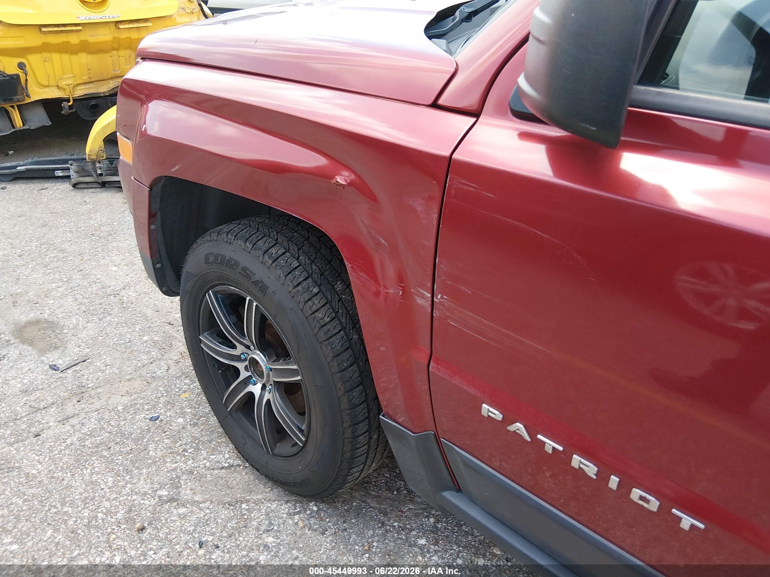 2013 Jeep Patriot Sport Red vin: 1C4NJRBB7DD271304