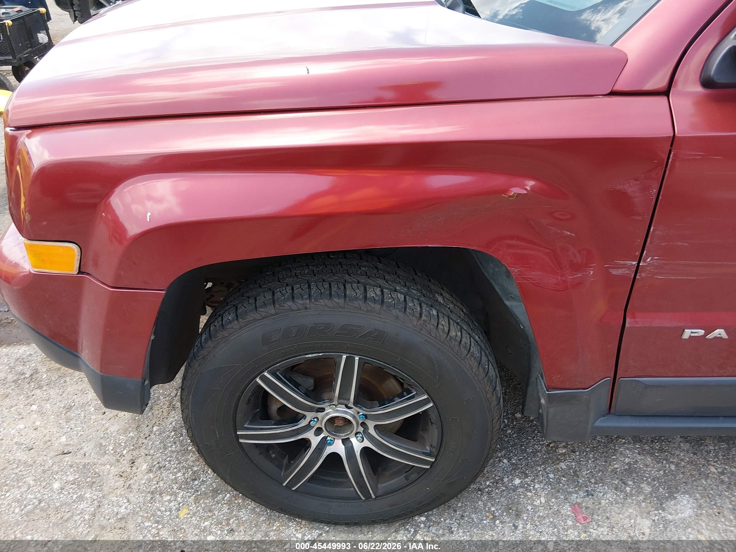 2013 Jeep Patriot Sport Red vin: 1C4NJRBB7DD271304
