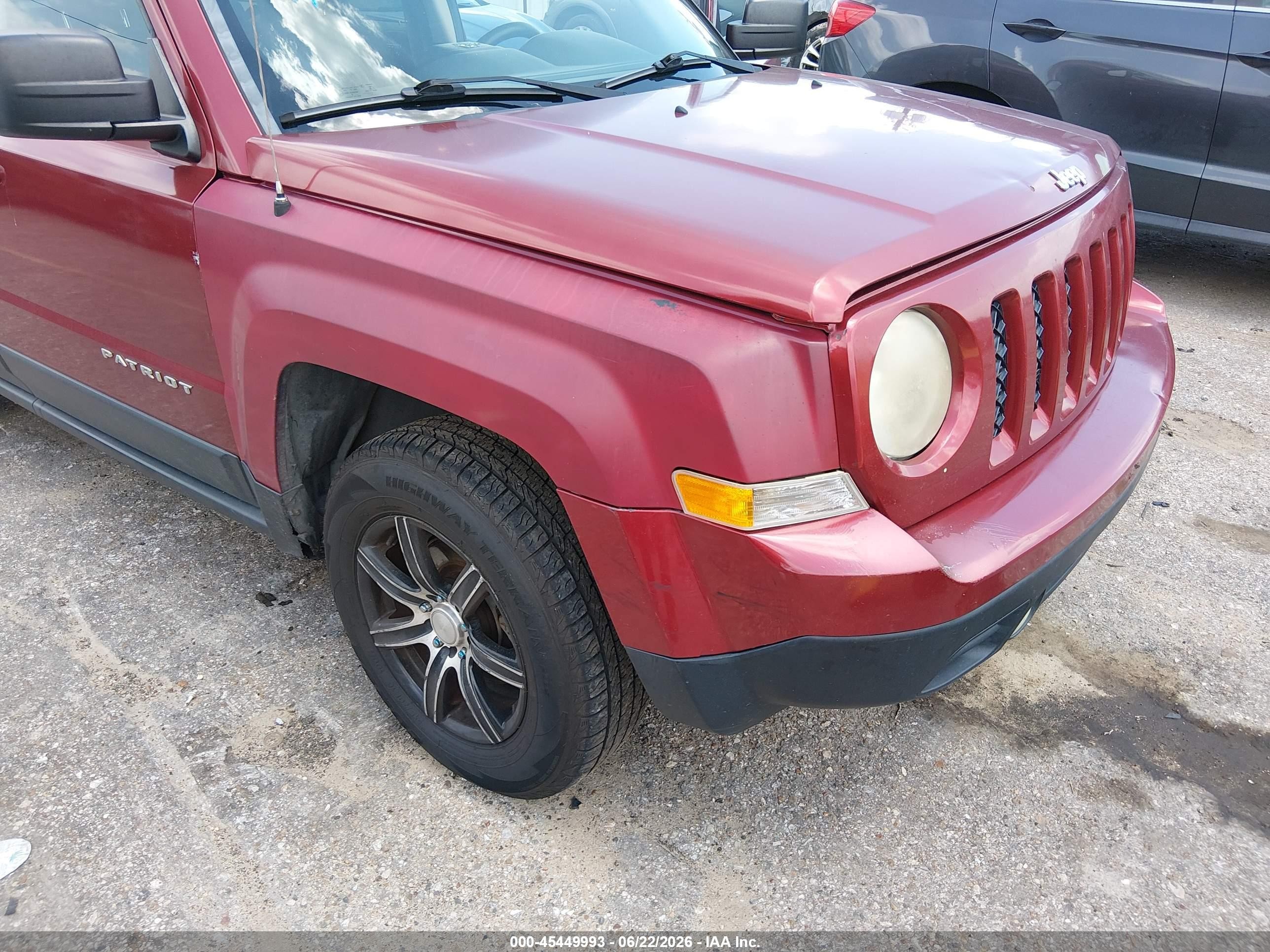 2013 Jeep Patriot Sport Red vin: 1C4NJRBB7DD271304