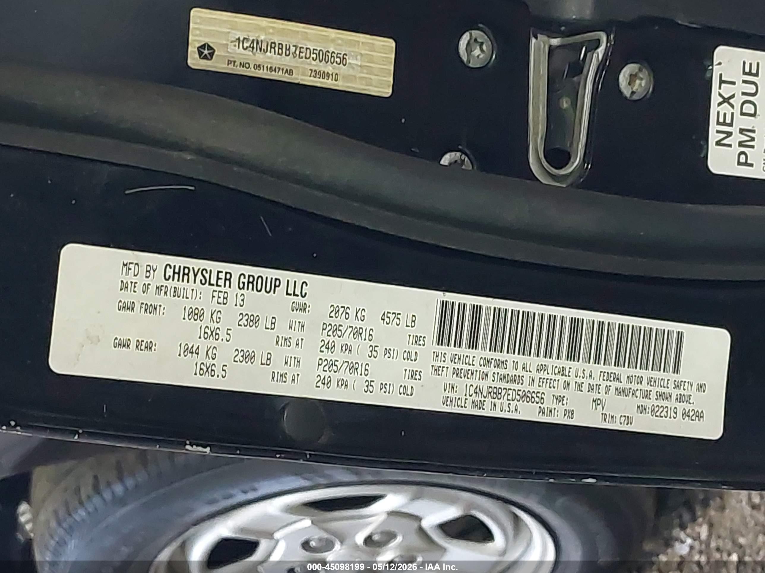 2014 Jeep Patriot Sport Черный vin: 1C4NJRBB7ED506656