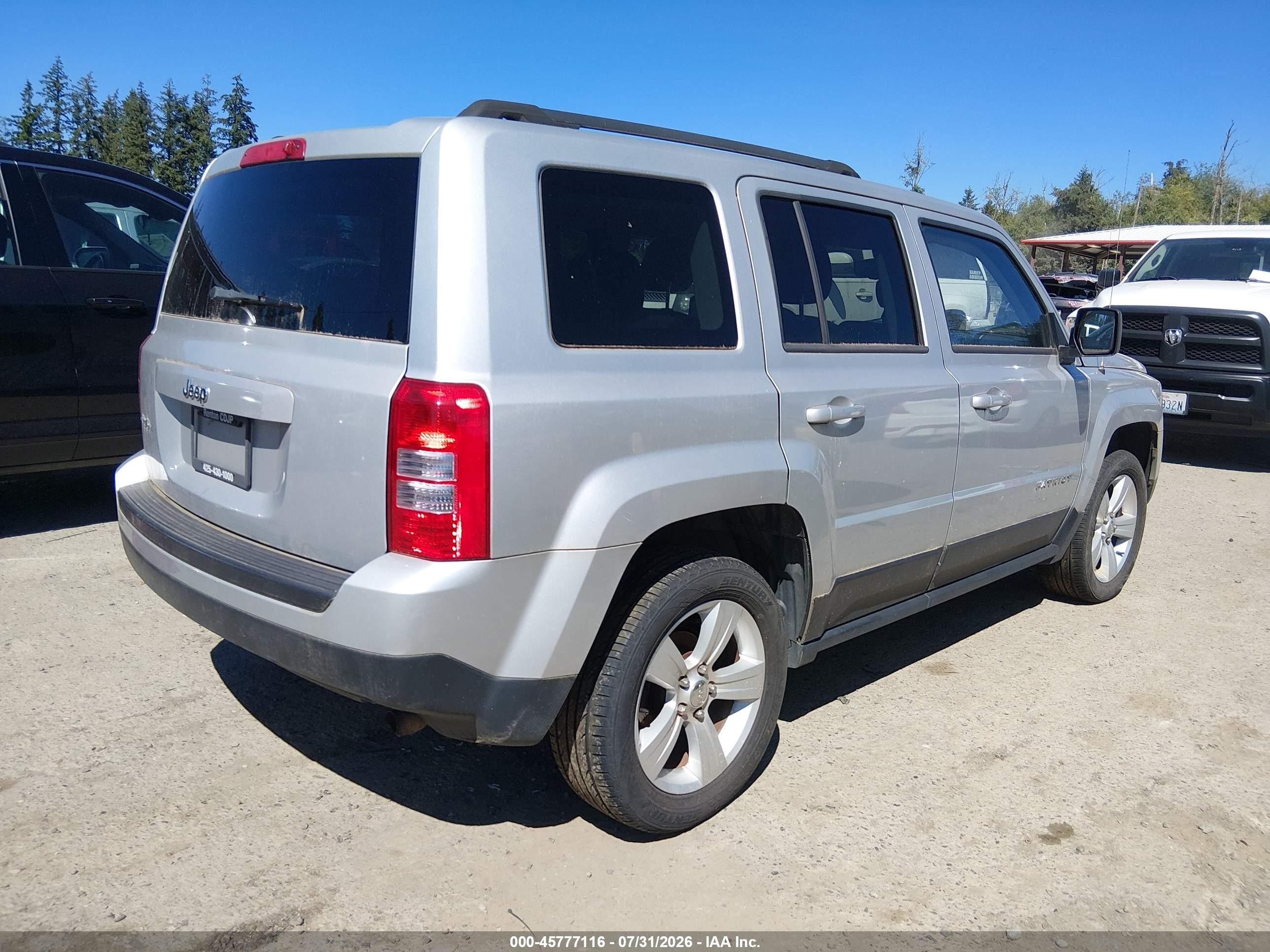 2014 Jeep Patriot Sport Gray vin: 1C4NJRBB7ED568459