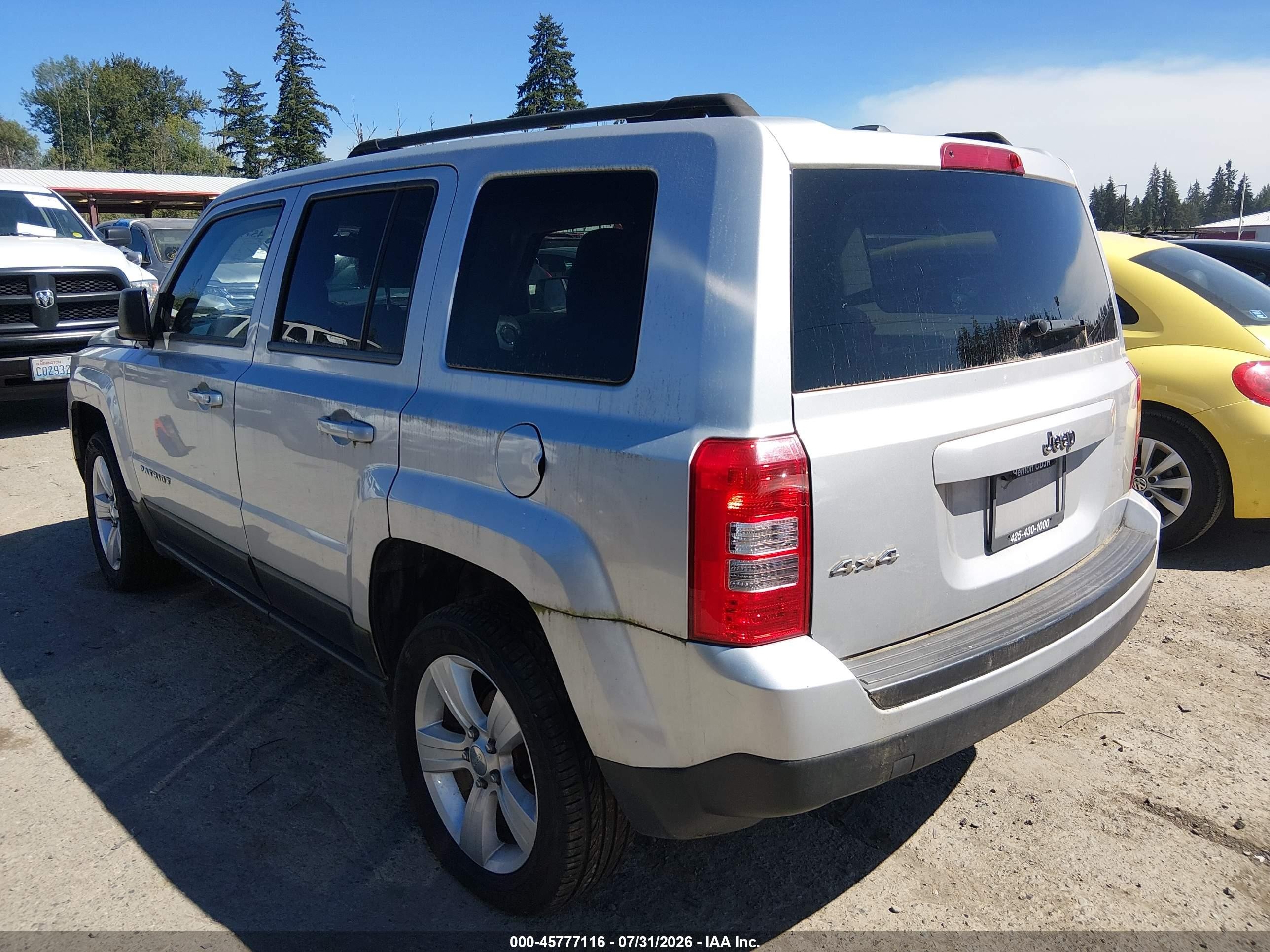 2014 Jeep Patriot Sport Gray vin: 1C4NJRBB7ED568459