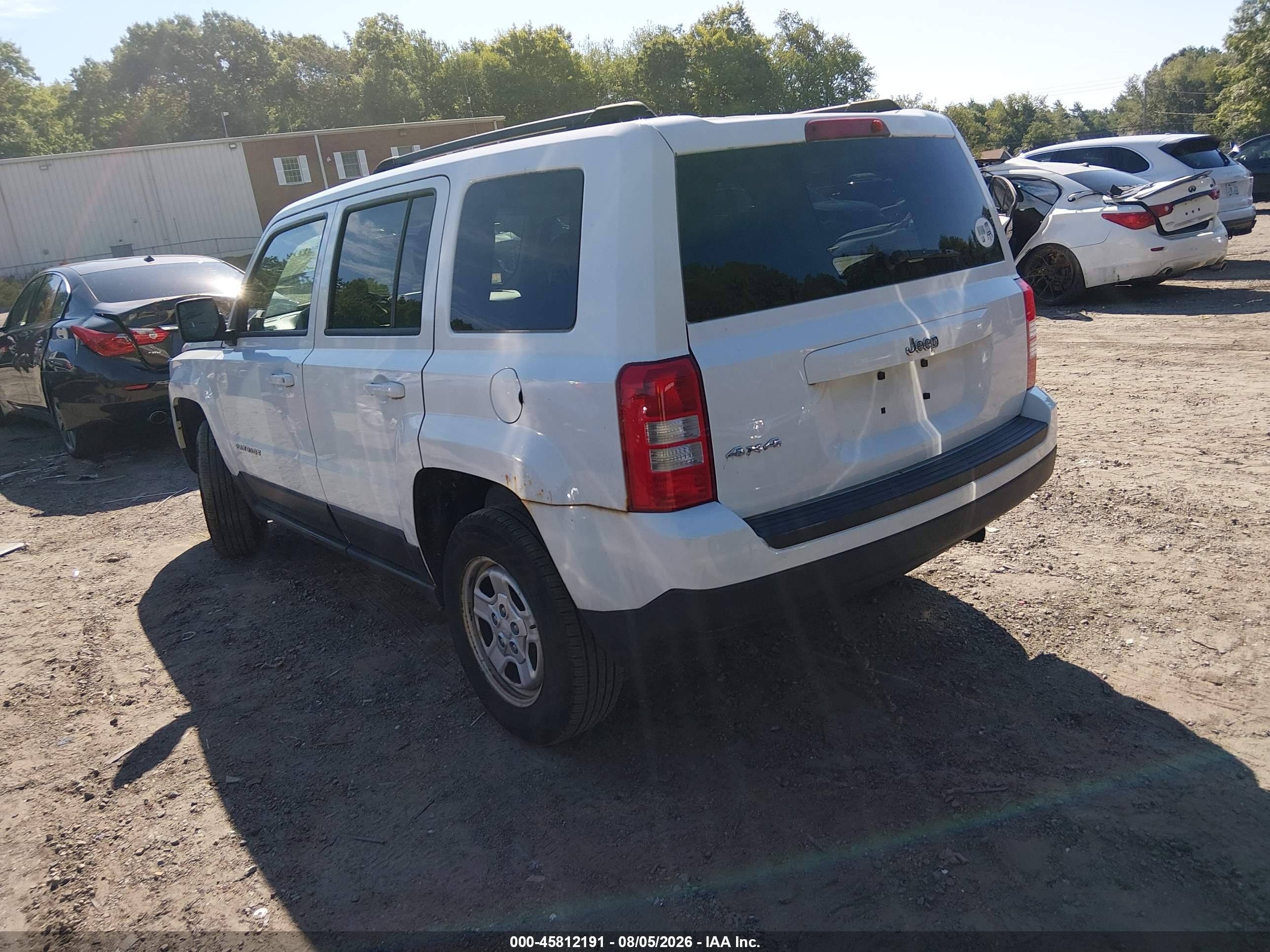 2015 Jeep Patriot Sport White vin: 1C4NJRBB7FD225832