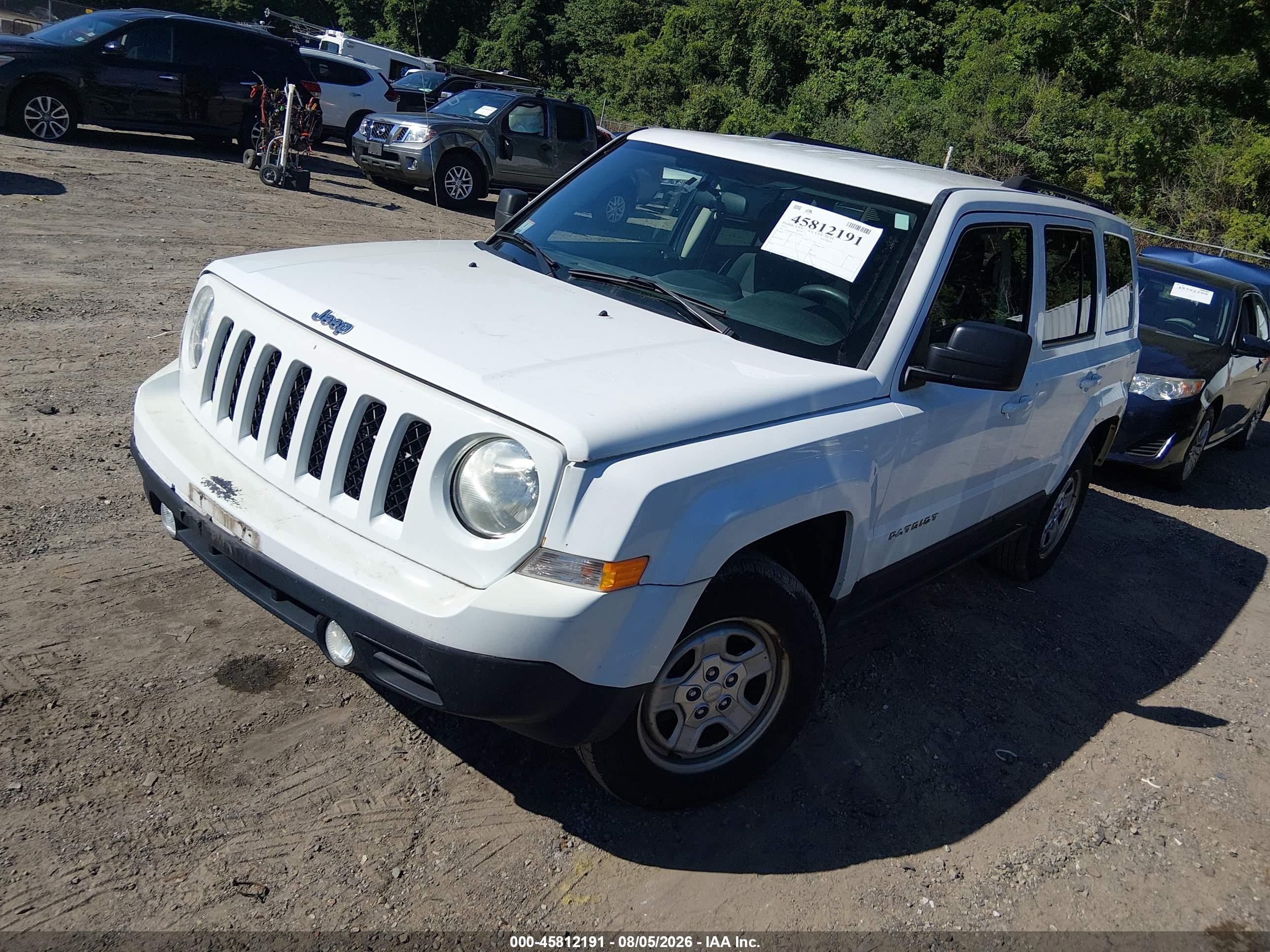 2015 Jeep Patriot Sport White vin: 1C4NJRBB7FD225832