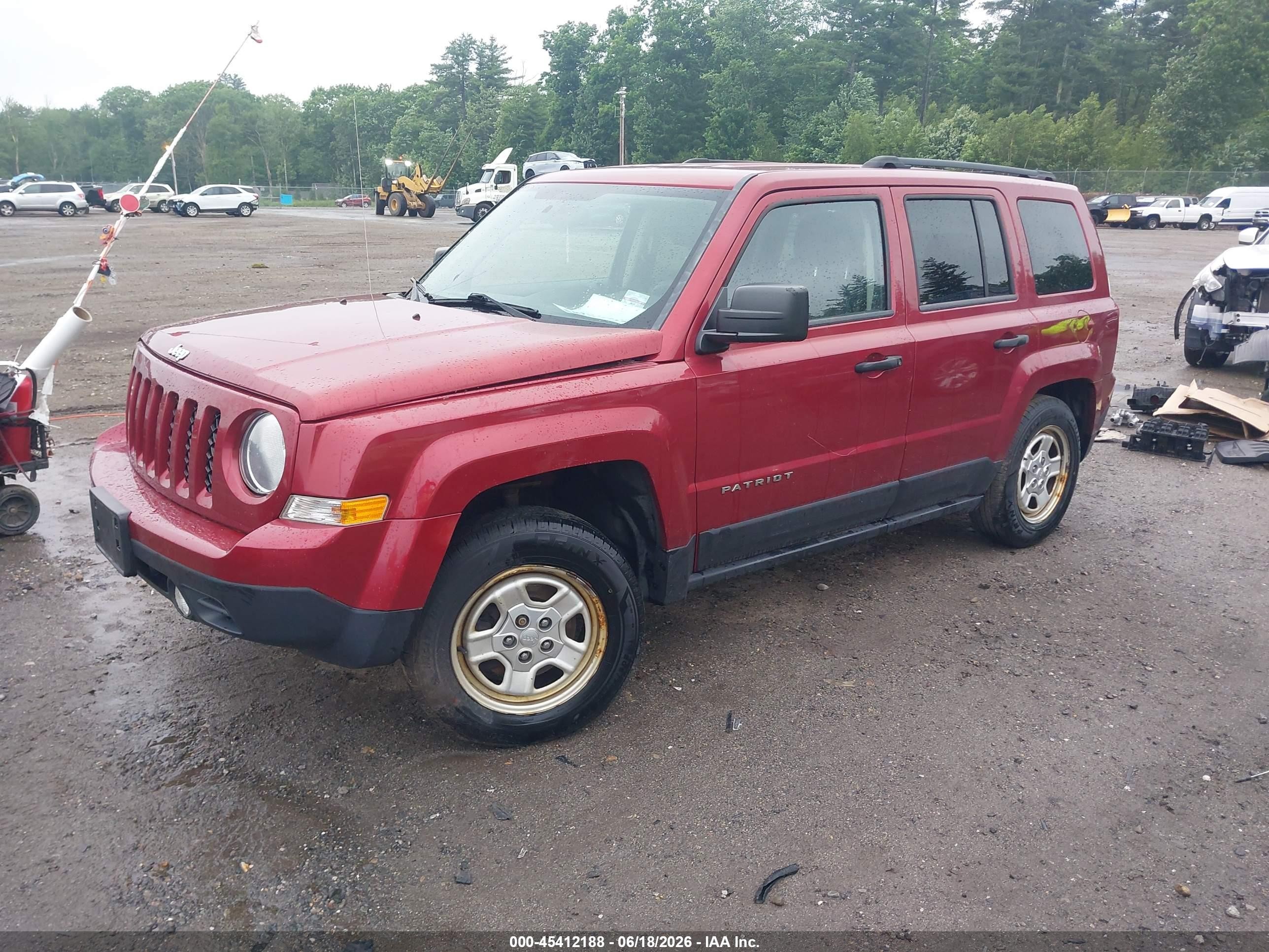 2015 Jeep Patriot Sport Red vin: 1C4NJRBB7FD366075