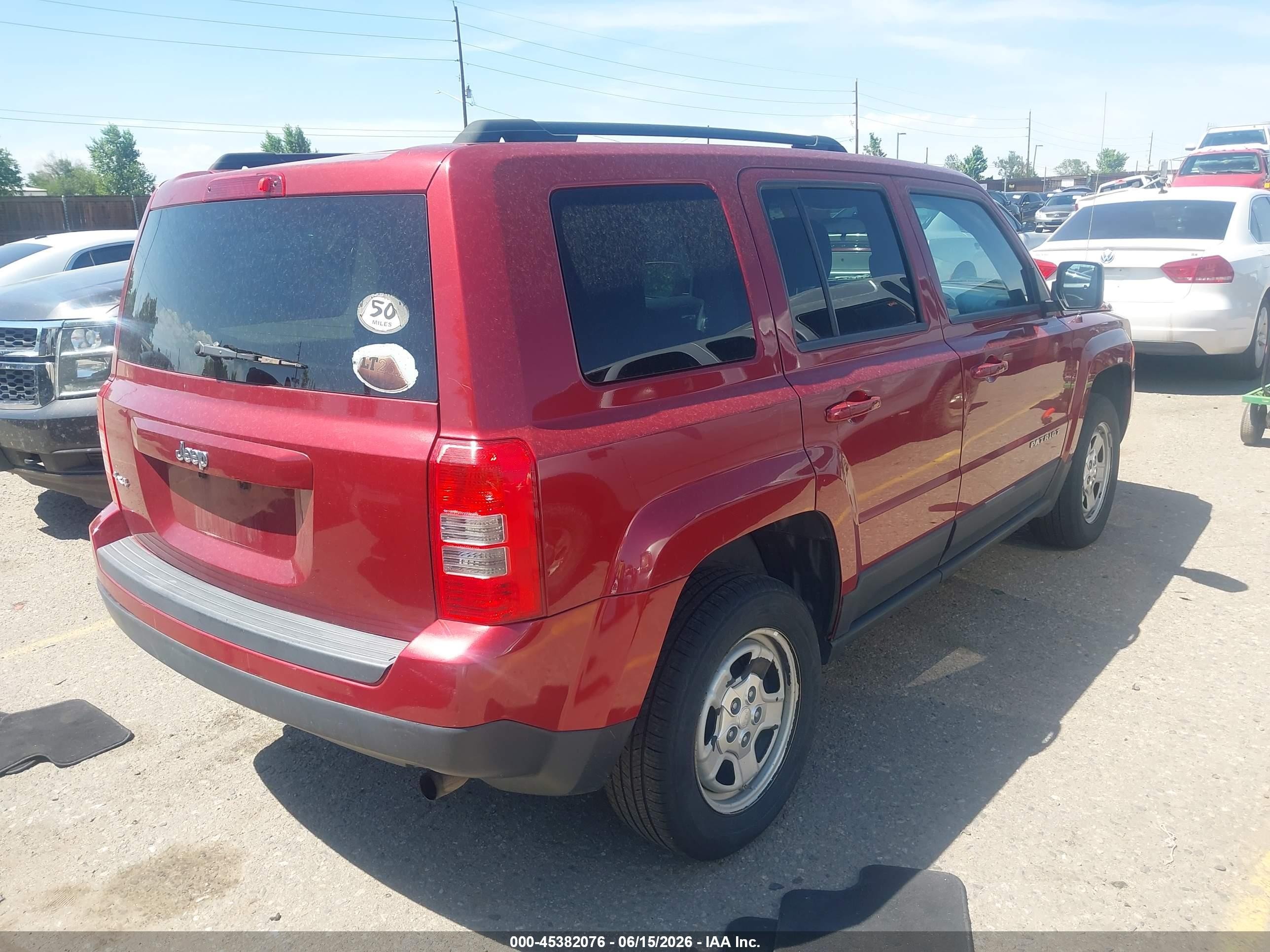 2012 Jeep Patriot Sport Красный vin: 1C4NJRBB8CD598034