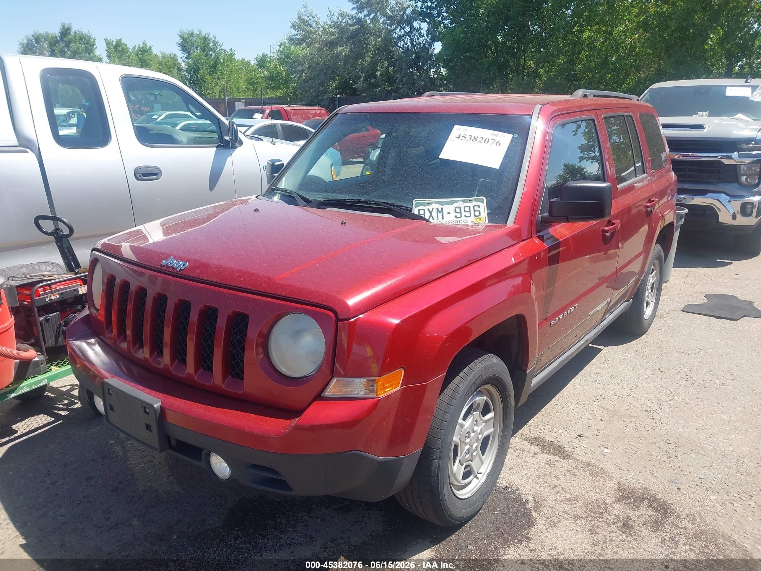 2012 Jeep Patriot Sport Красный vin: 1C4NJRBB8CD598034