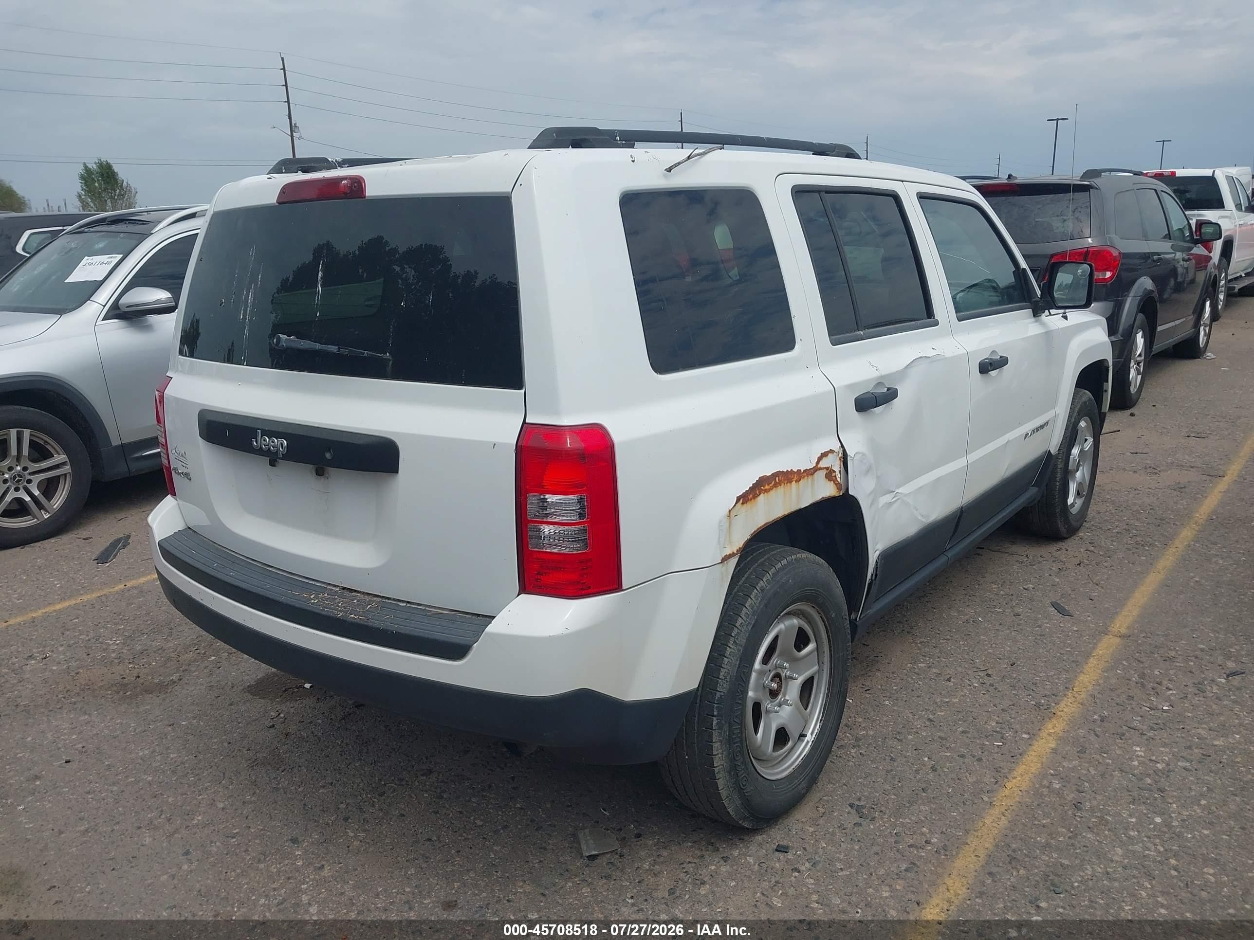 2012 Jeep Patriot Sport White vin: 1C4NJRBB8CD624583