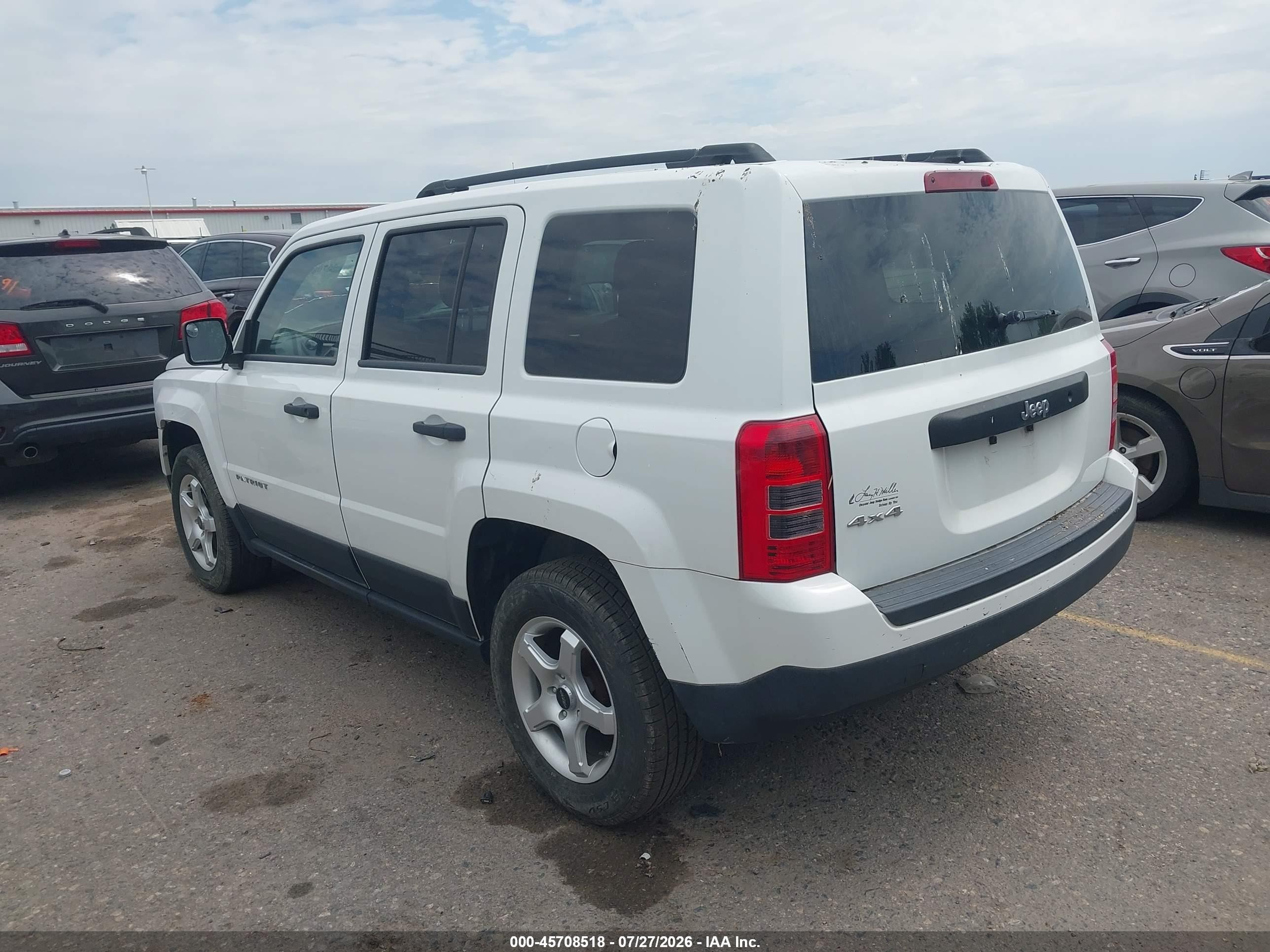 2012 Jeep Patriot Sport White vin: 1C4NJRBB8CD624583