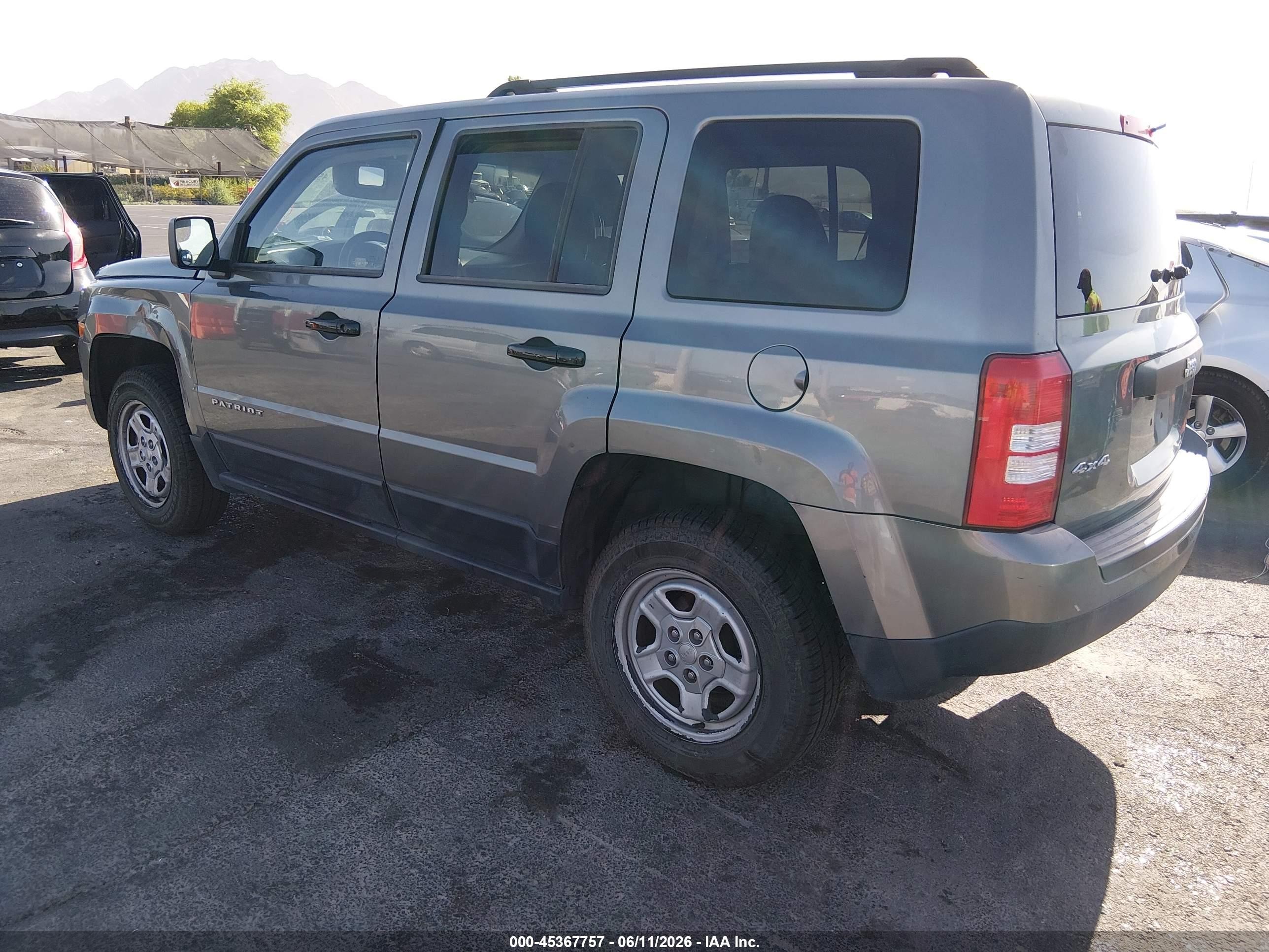 2014 Jeep Patriot Sport Gray vin: 1C4NJRBB8ED510831