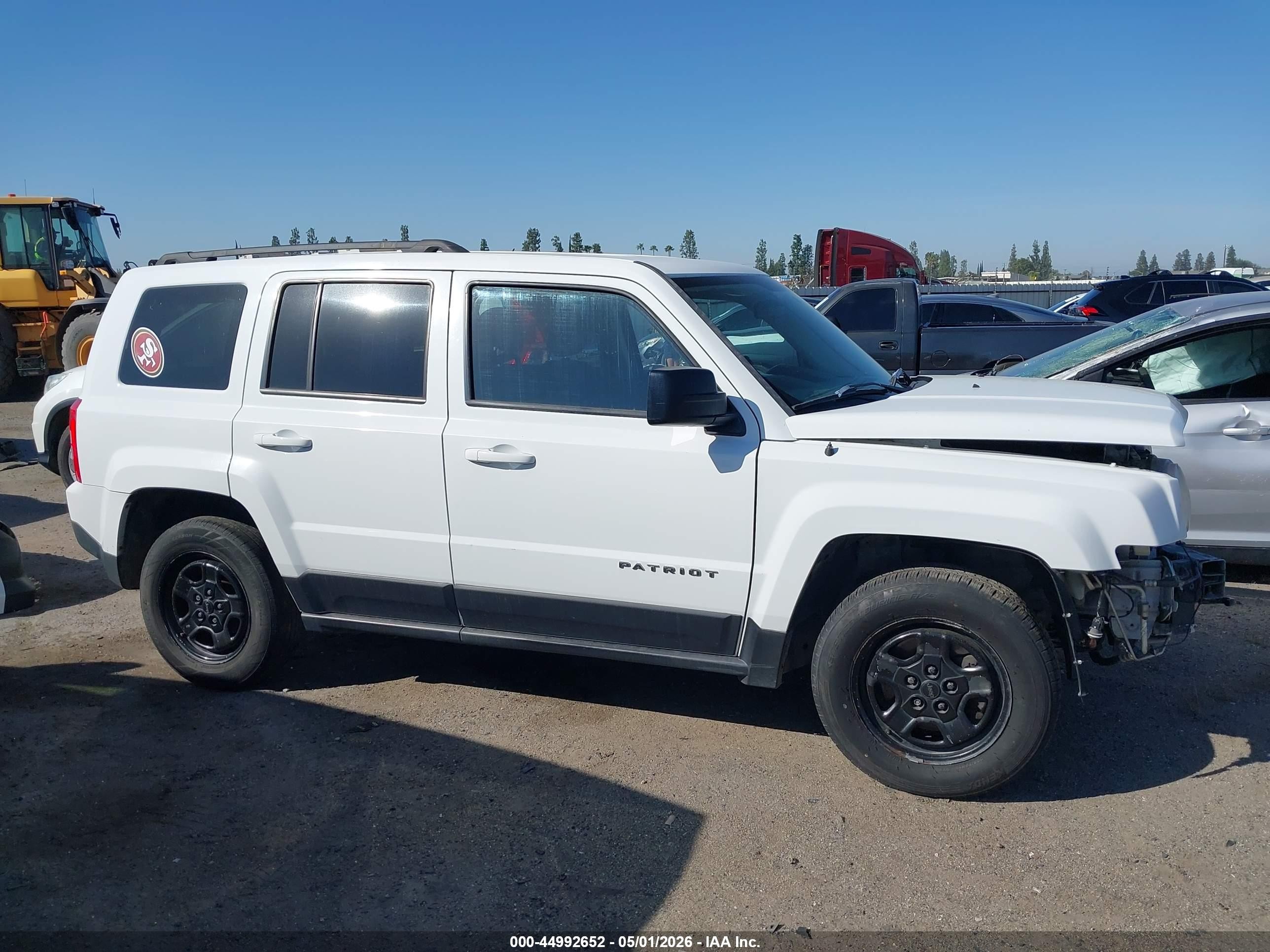 2014 Jeep Patriot Sport White vin: 1C4NJRBB8ED842591