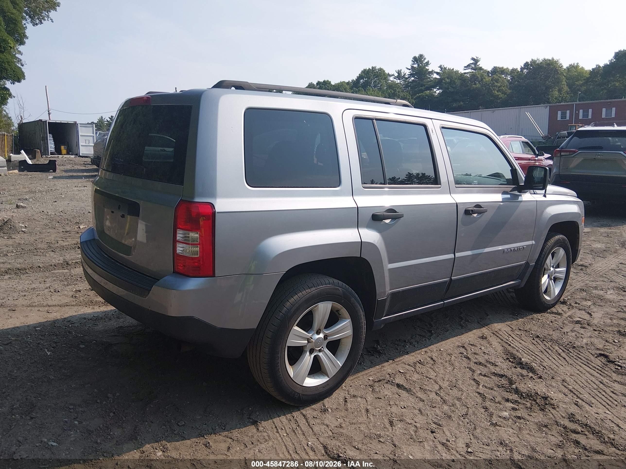2014 Jeep Patriot Sport Silver vin: 1C4NJRBB8ED886316