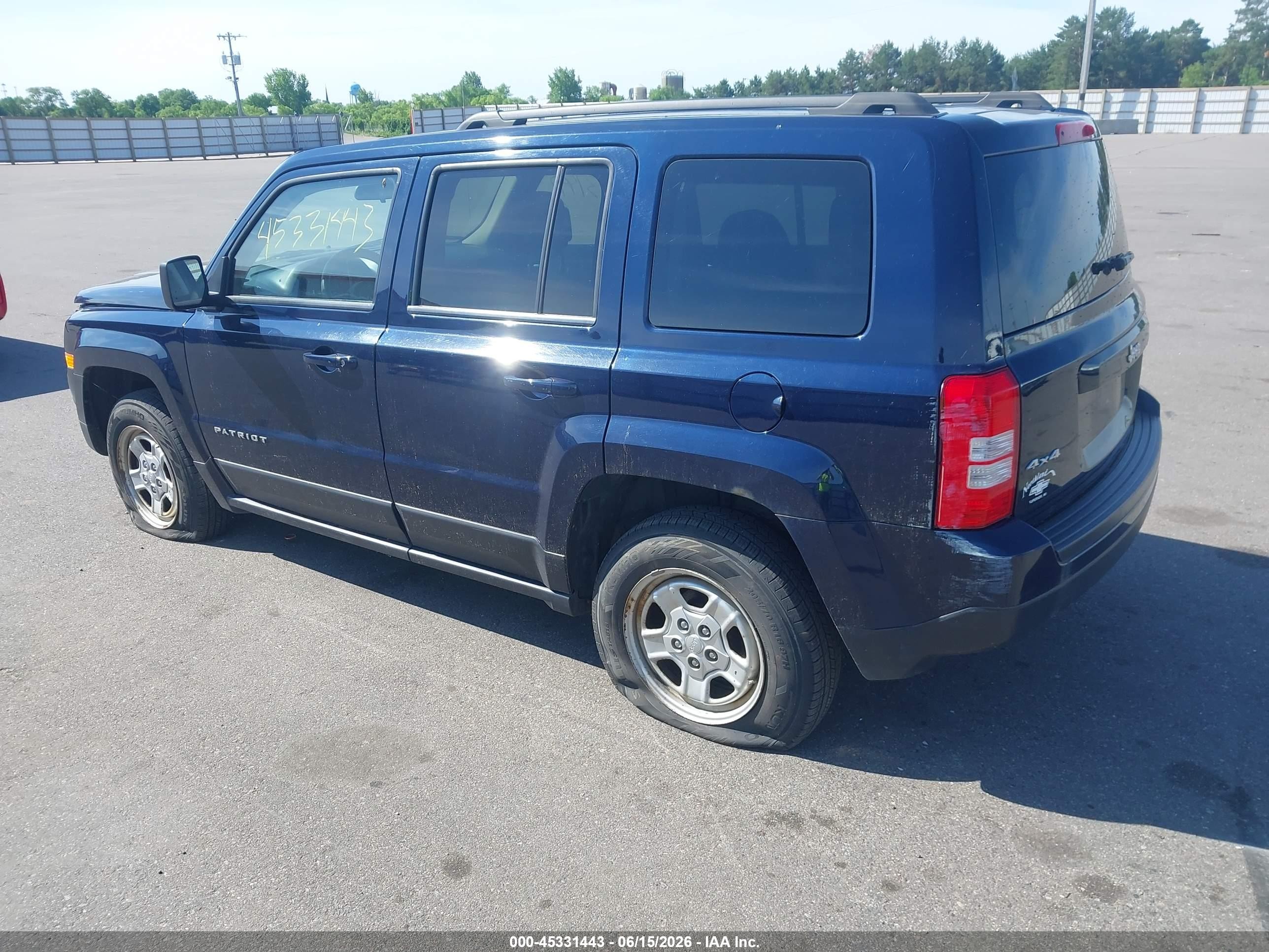 2015 Jeep Patriot Sport Blue vin: 1C4NJRBB8FD135086