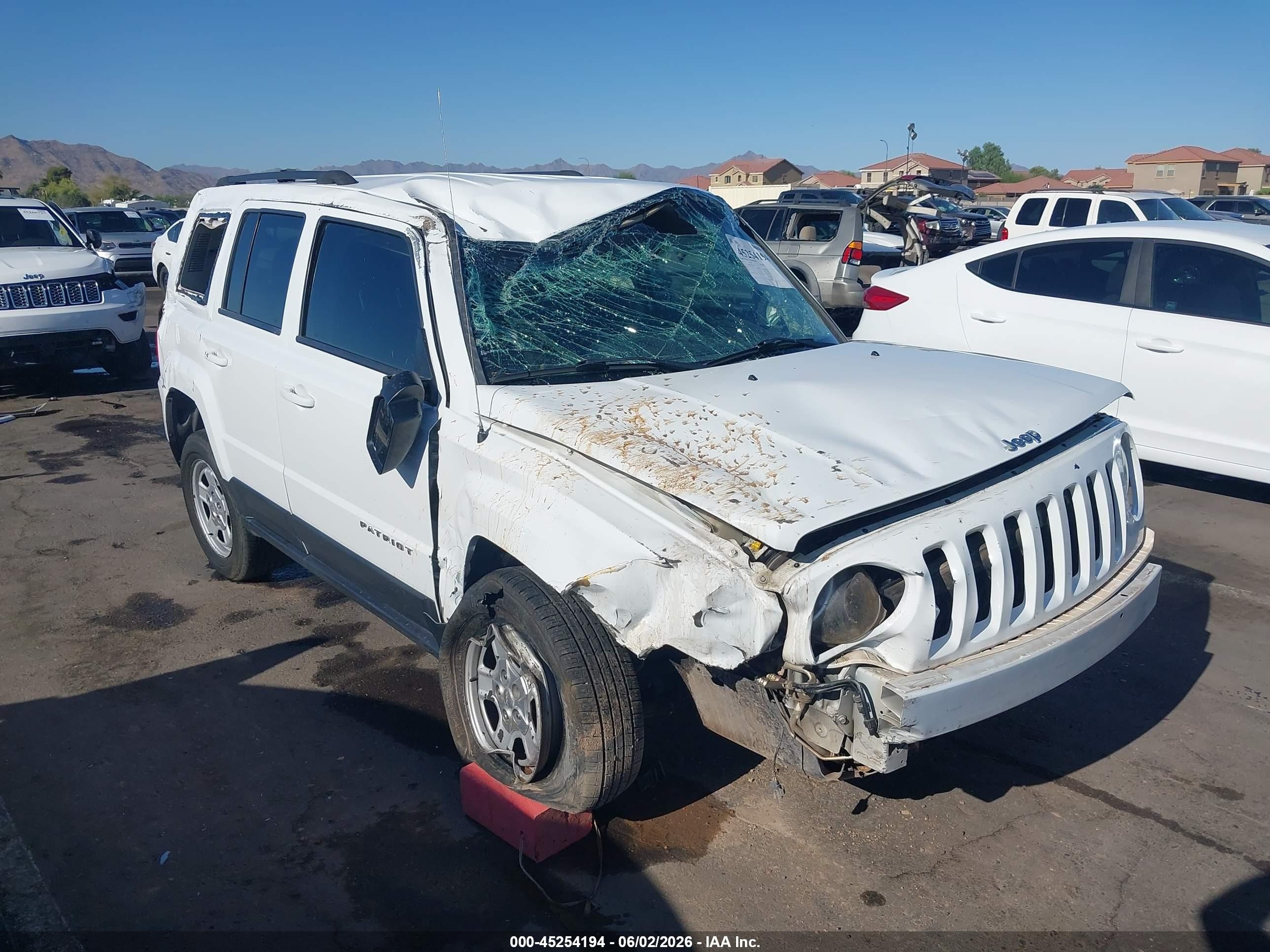 2015 Jeep Patriot Sport White vin: 1C4NJRBB8FD270343