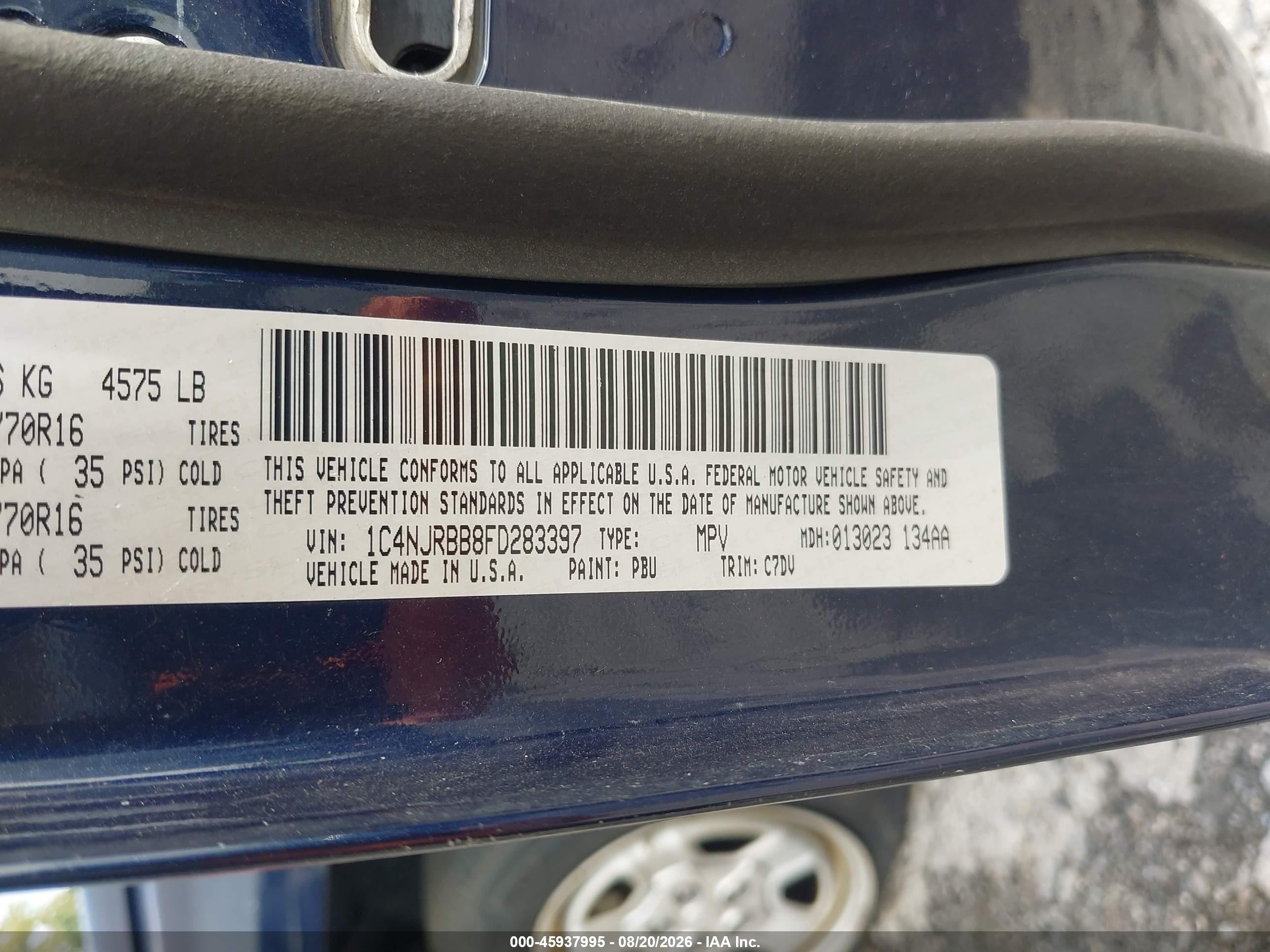 2015 Jeep Patriot Sport Blue vin: 1C4NJRBB8FD283397