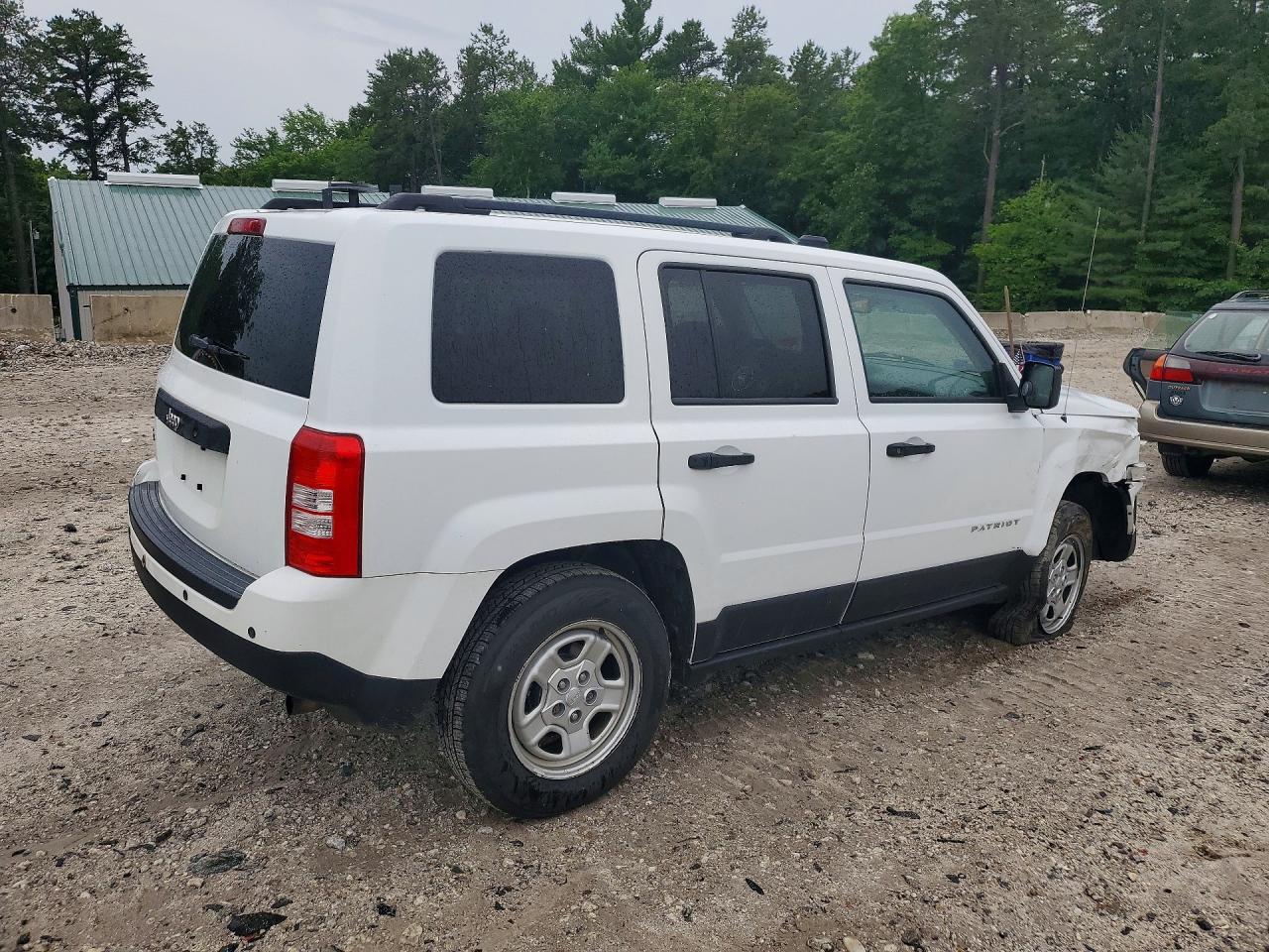 2015 Jeep Patriot Sport White vin: 1C4NJRBB8FD426588