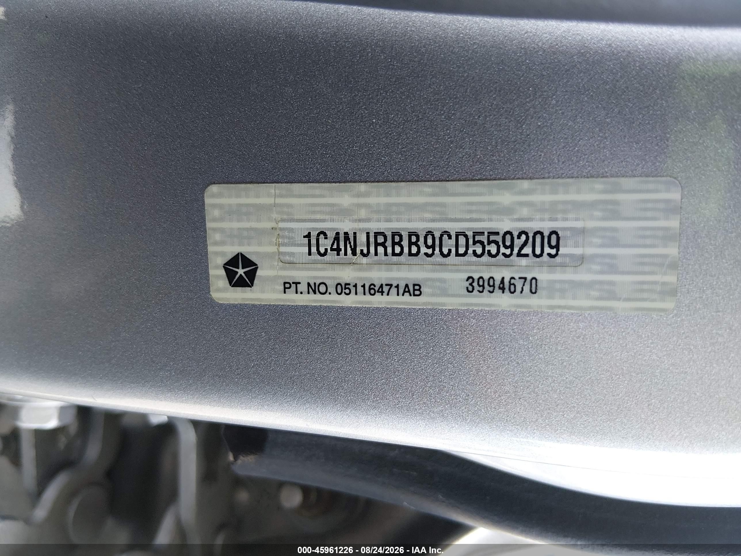 2012 Jeep Patriot Sport Silver vin: 1C4NJRBB9CD559209