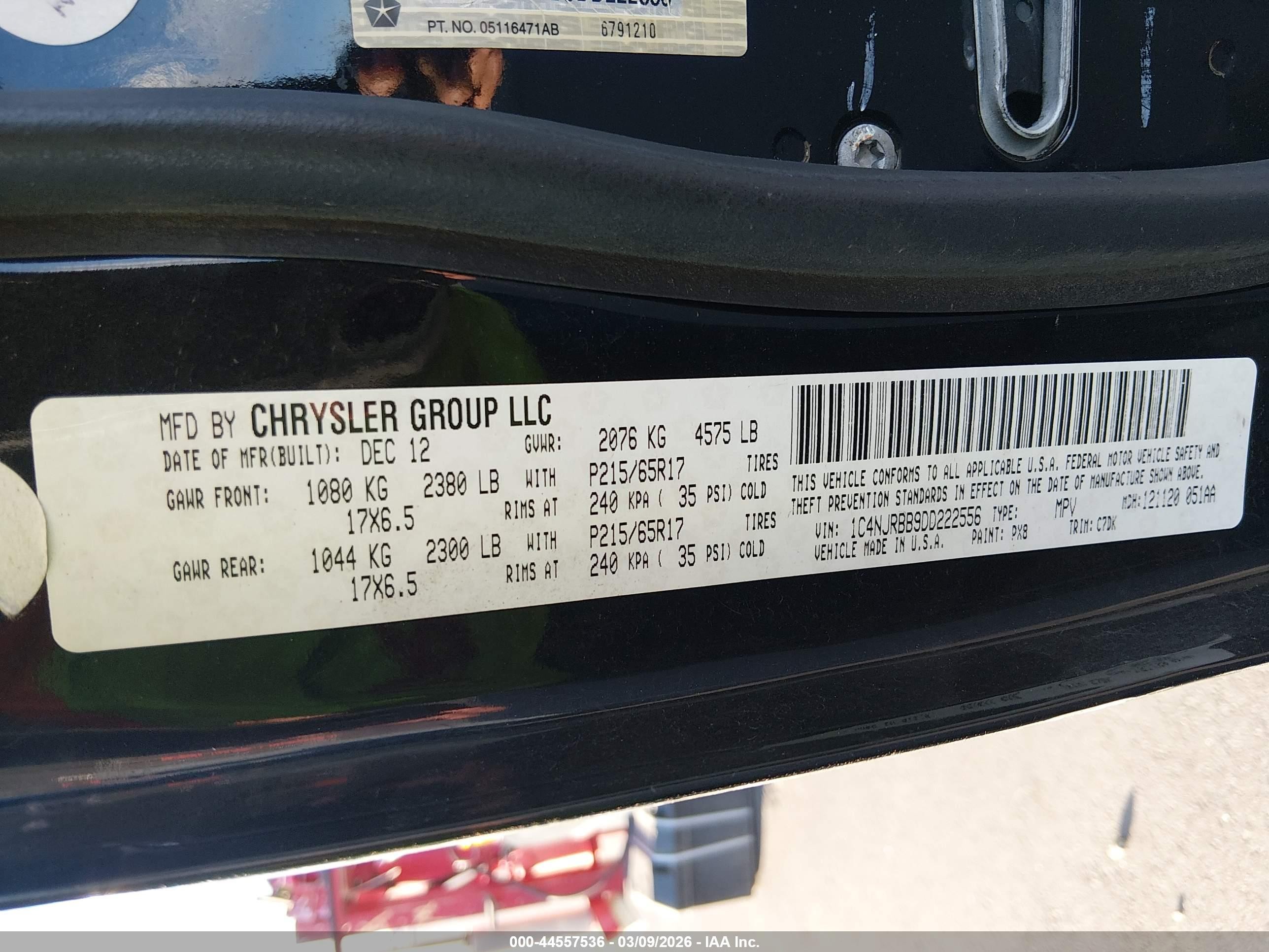 2013 Jeep Patriot Sport Black vin: 1C4NJRBB9DD222556