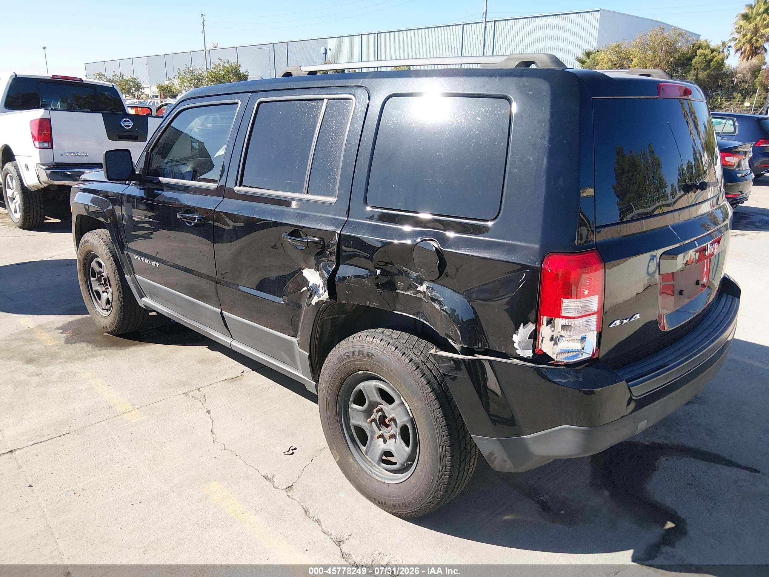 2015 Jeep Patriot Sport Black vin: 1C4NJRBB9FD155654
