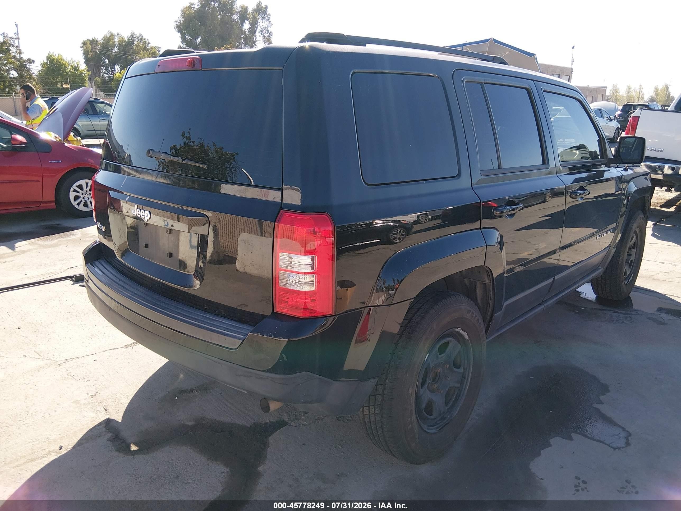 2015 Jeep Patriot Sport Black vin: 1C4NJRBB9FD155654