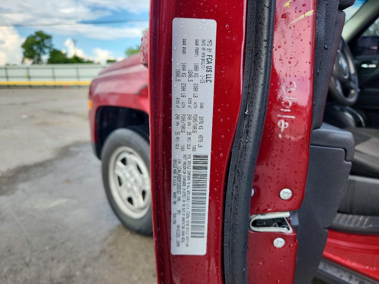 2015 Jeep Patriot Sport Red vin: 1C4NJRBB9FD269167