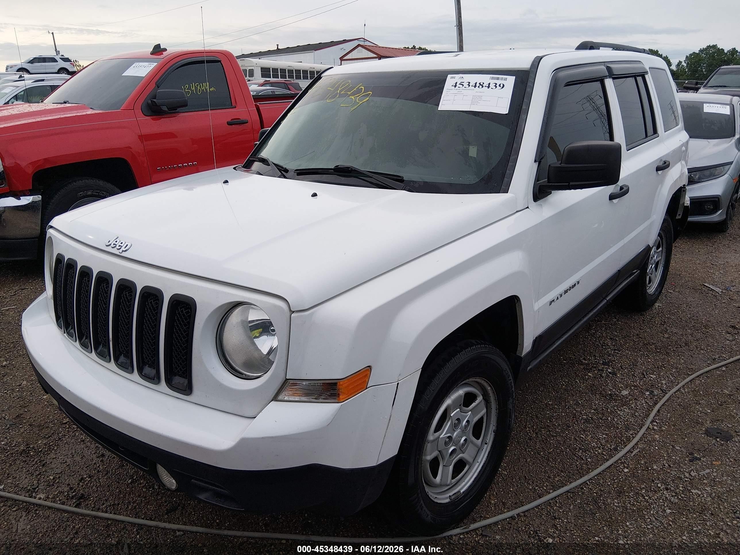 2015 Jeep Patriot Sport White vin: 1C4NJRBB9FD424168