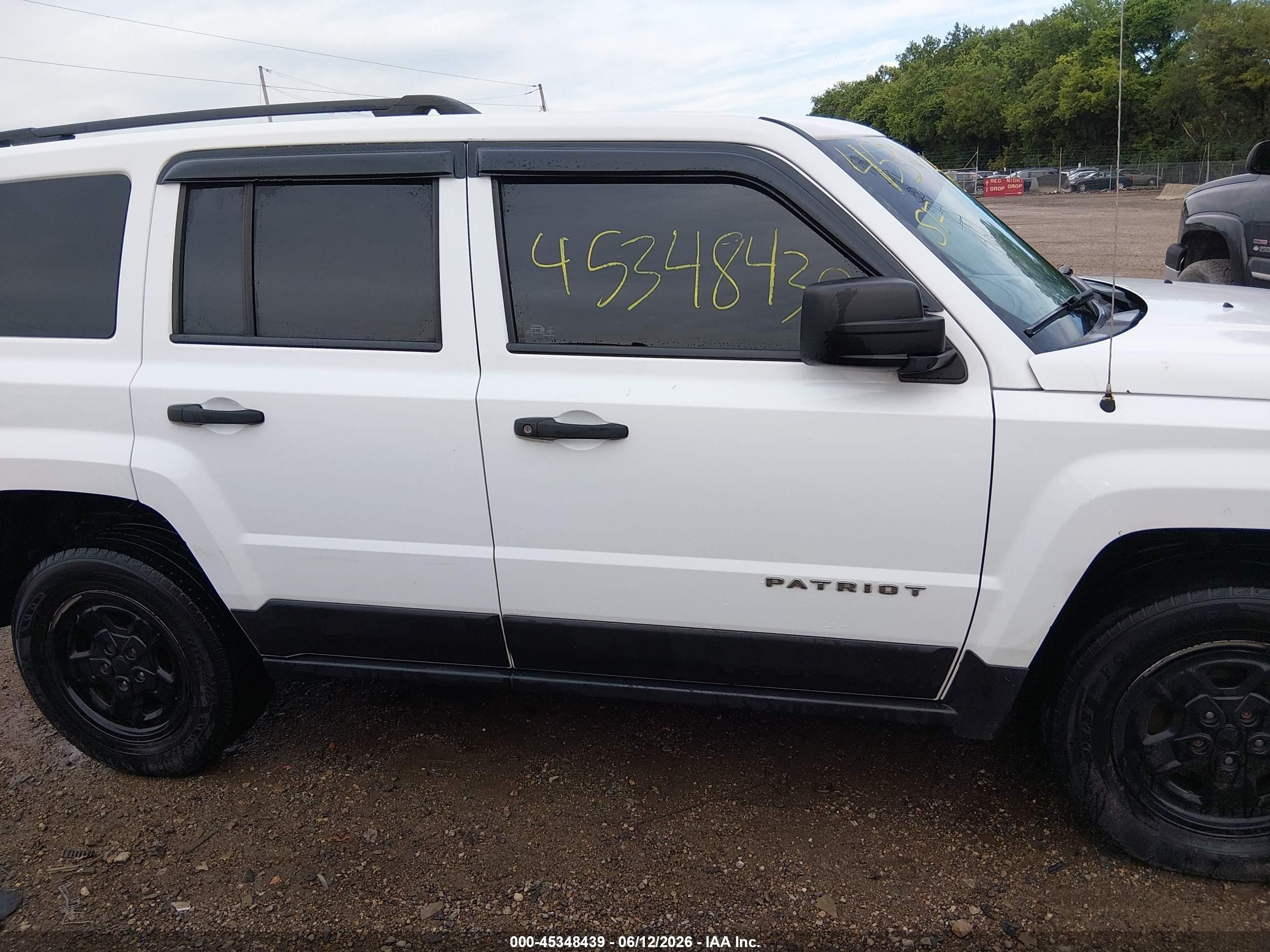 2015 Jeep Patriot Sport White vin: 1C4NJRBB9FD424168