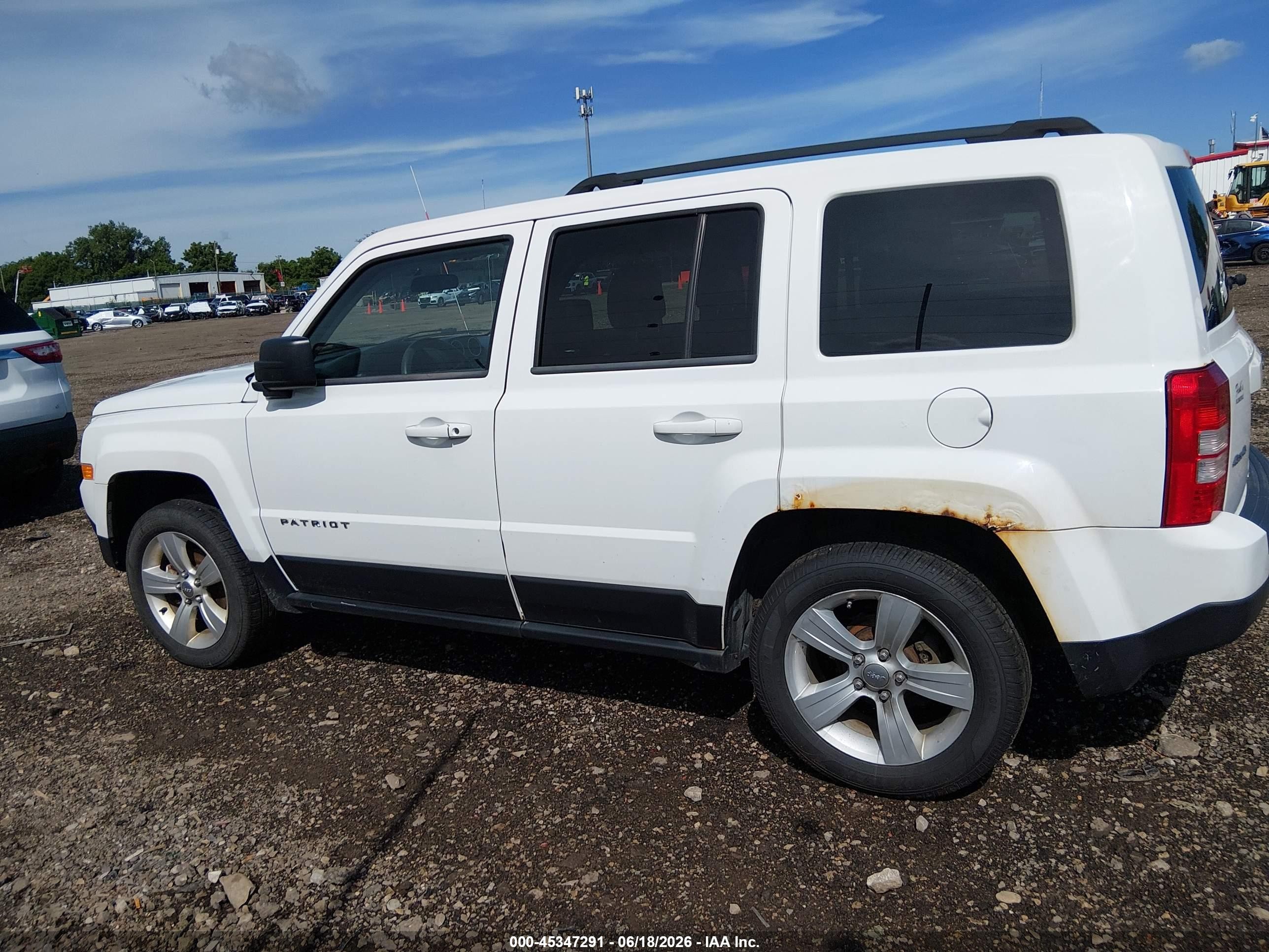 2014 Jeep Patriot Sport White vin: 1C4NJRBBXED534032