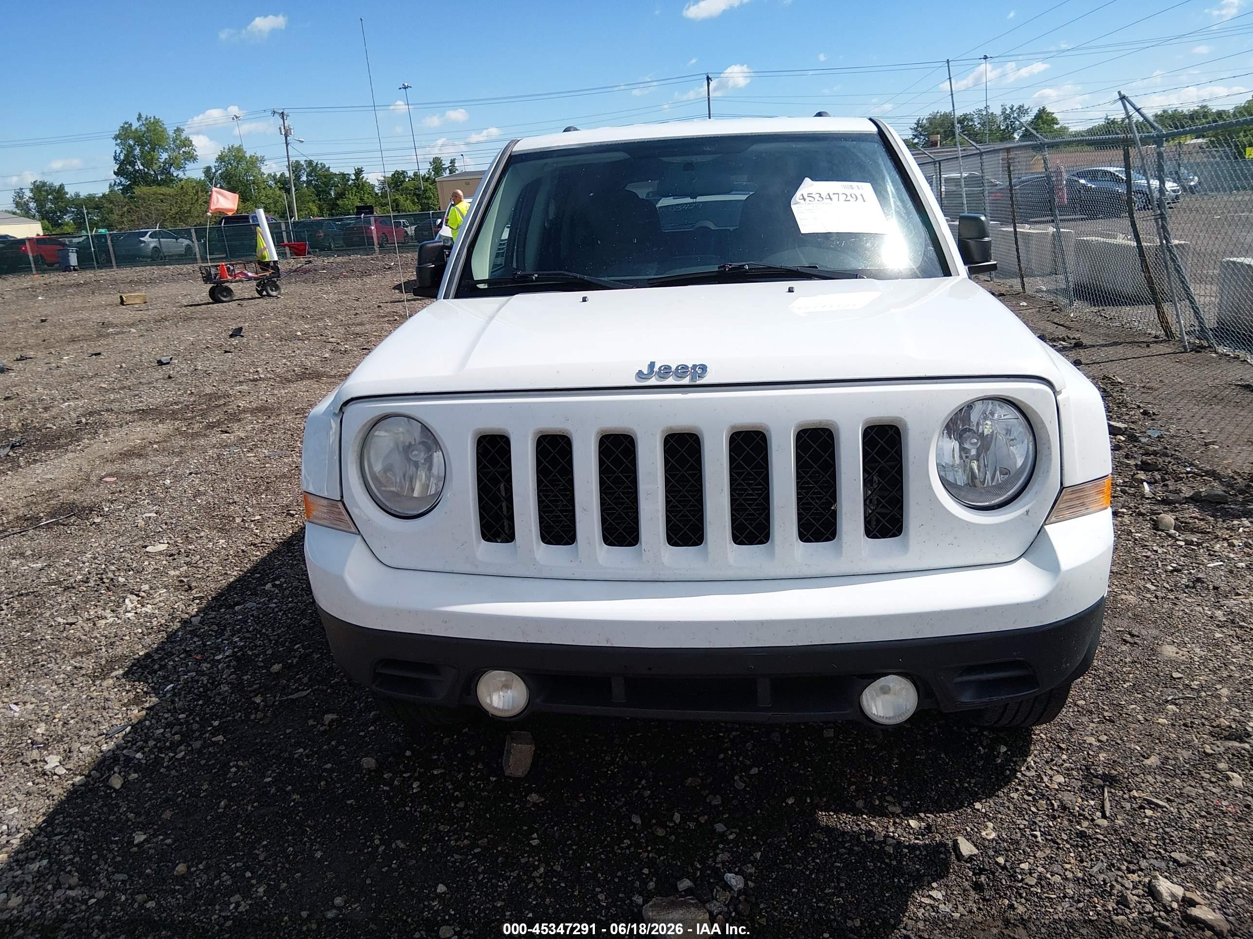 2014 Jeep Patriot Sport White vin: 1C4NJRBBXED534032