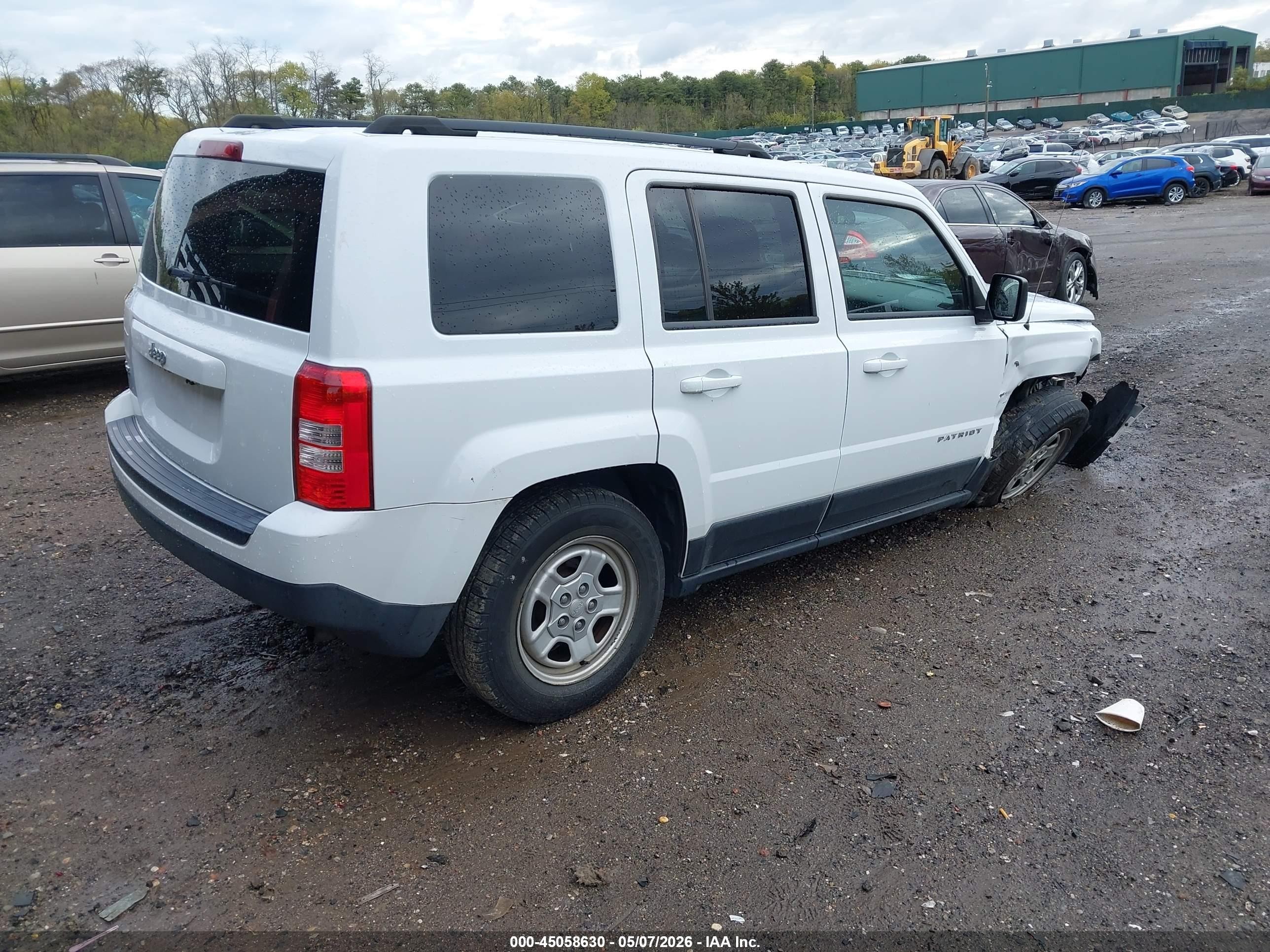 2014 Jeep Patriot Sport White vin: 1C4NJRBBXED808684