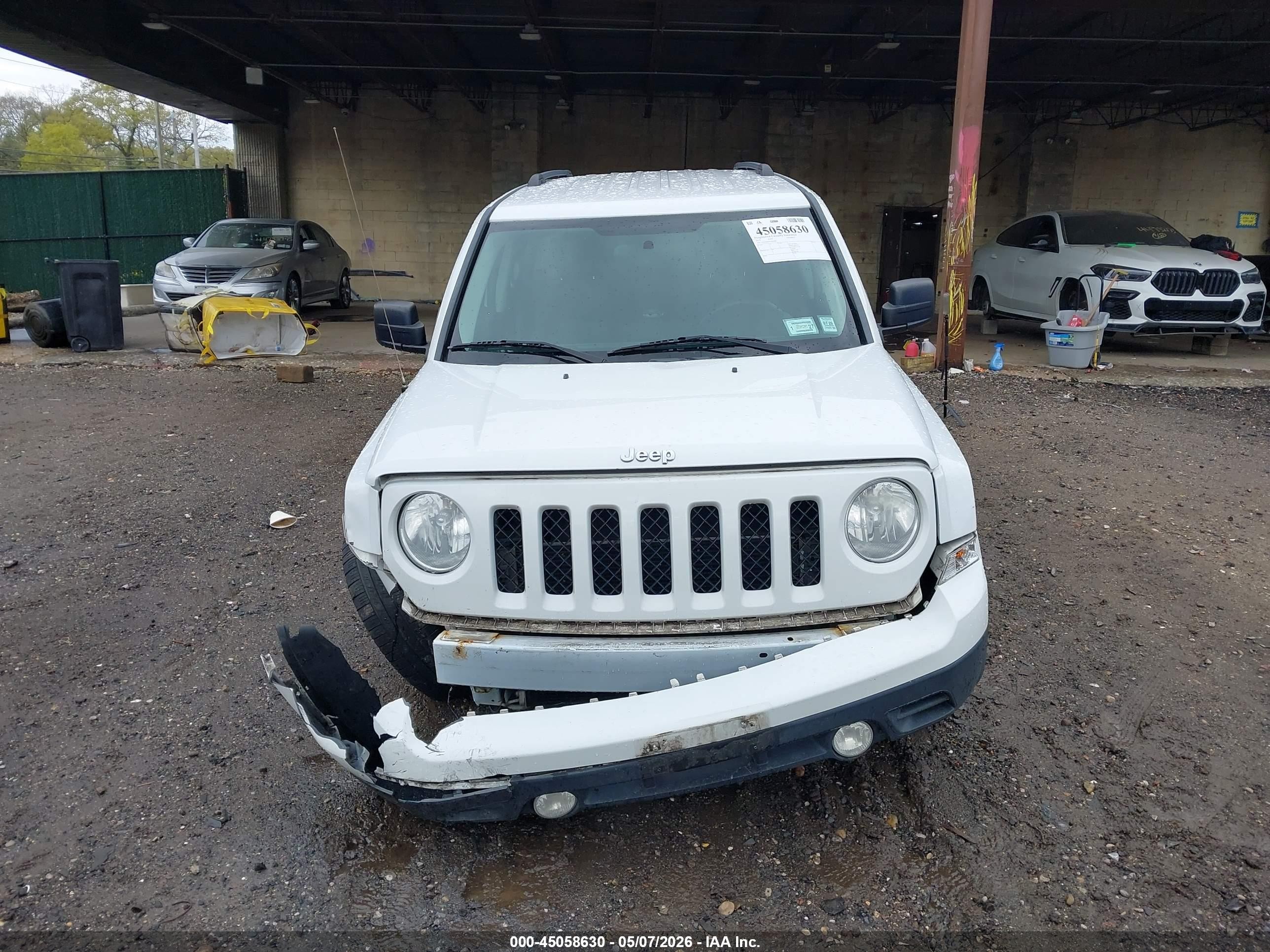 2014 Jeep Patriot Sport White vin: 1C4NJRBBXED808684