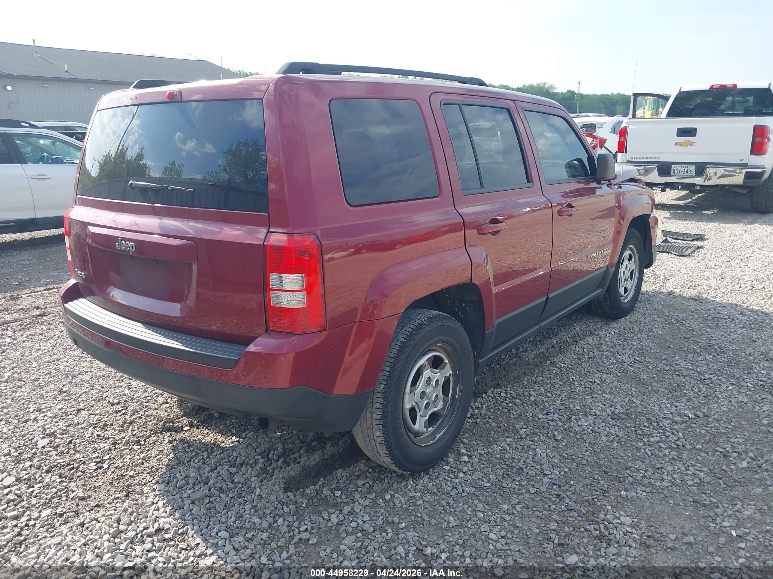 2014 Jeep Patriot Sport Red vin: 1C4NJRBBXED879660