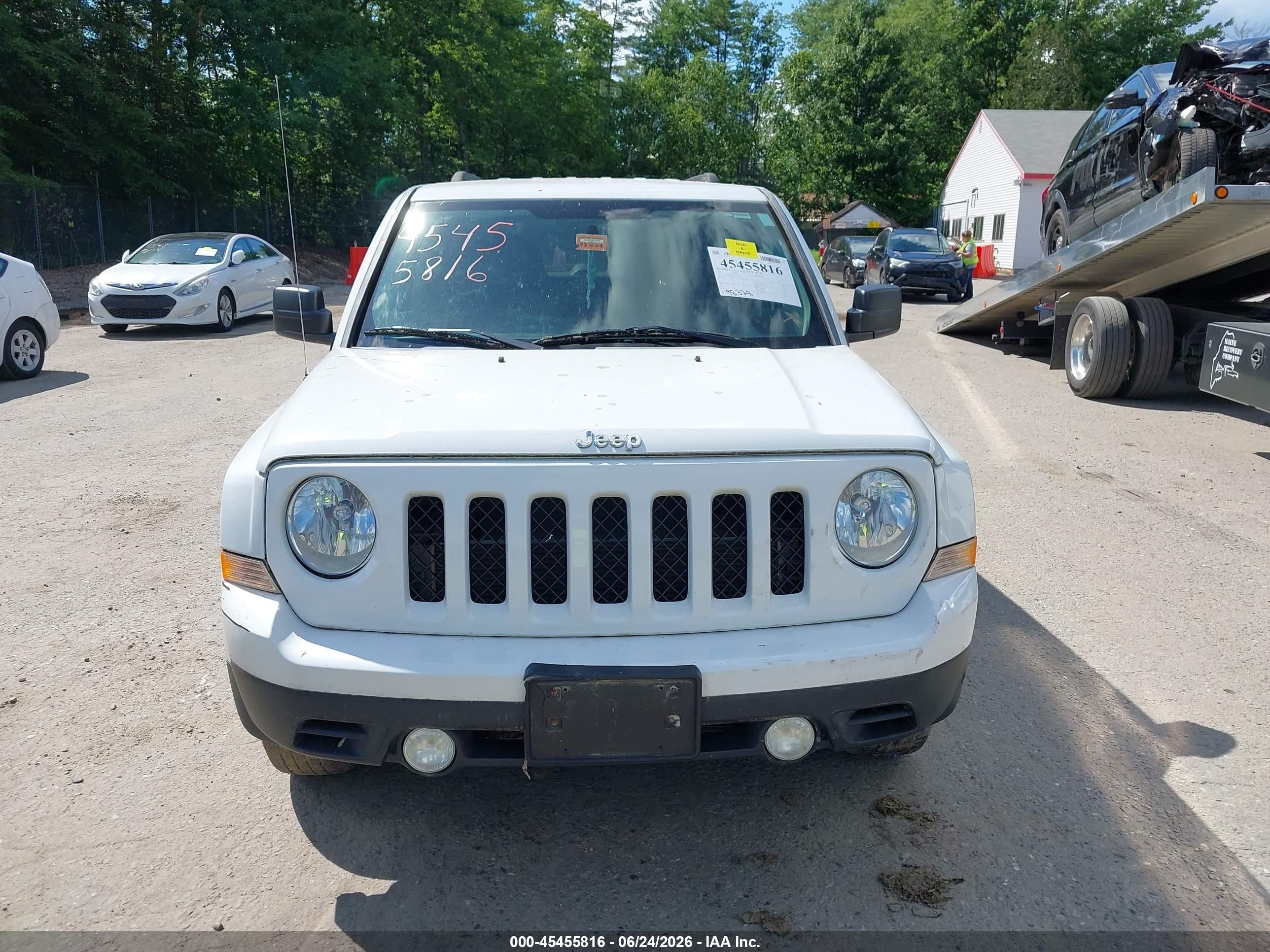 2015 Jeep Patriot Sport White vin: 1C4NJRBBXFD376714