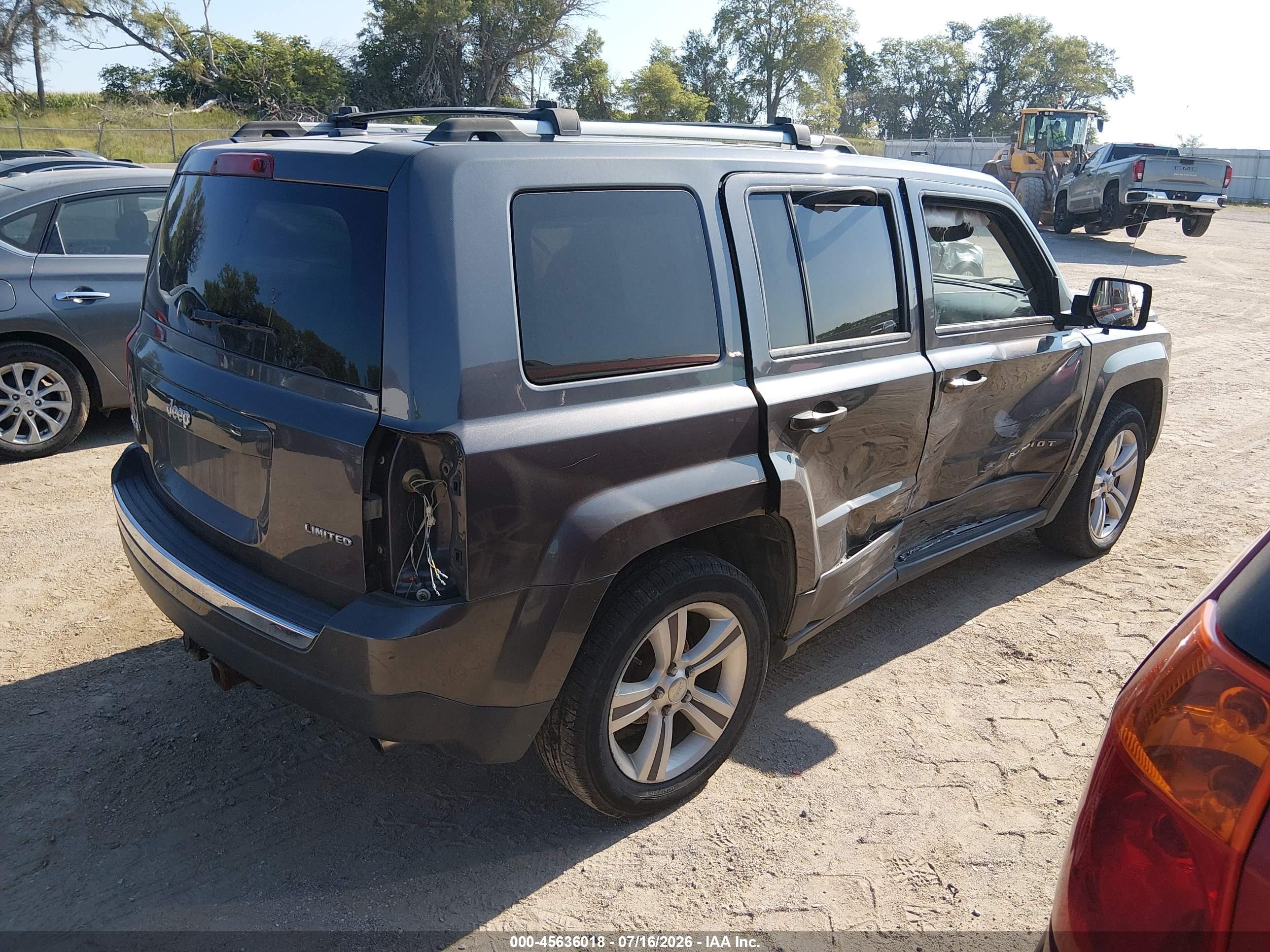 2014 Jeep Patriot Limited Gray vin: 1C4NJRCB1ED928324