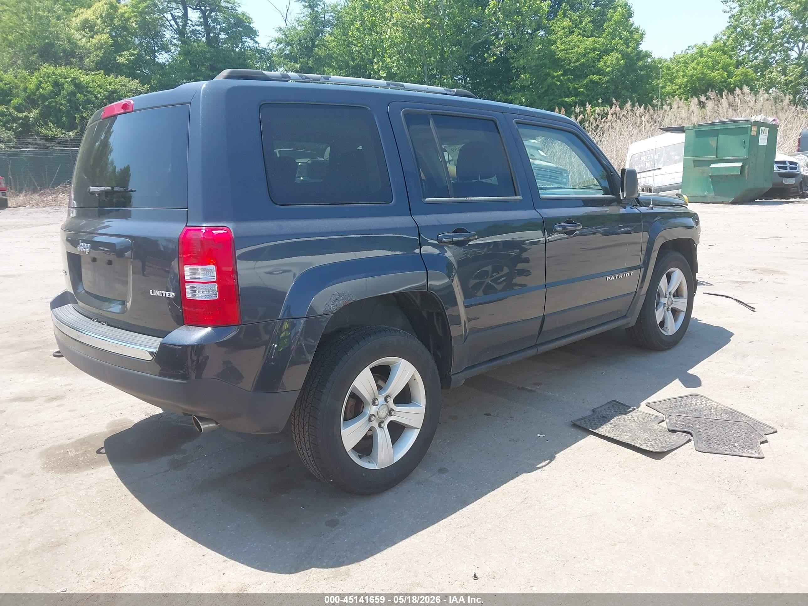 2014 Jeep Patriot Limited Dark Blue vin: 1C4NJRCB3ED574502