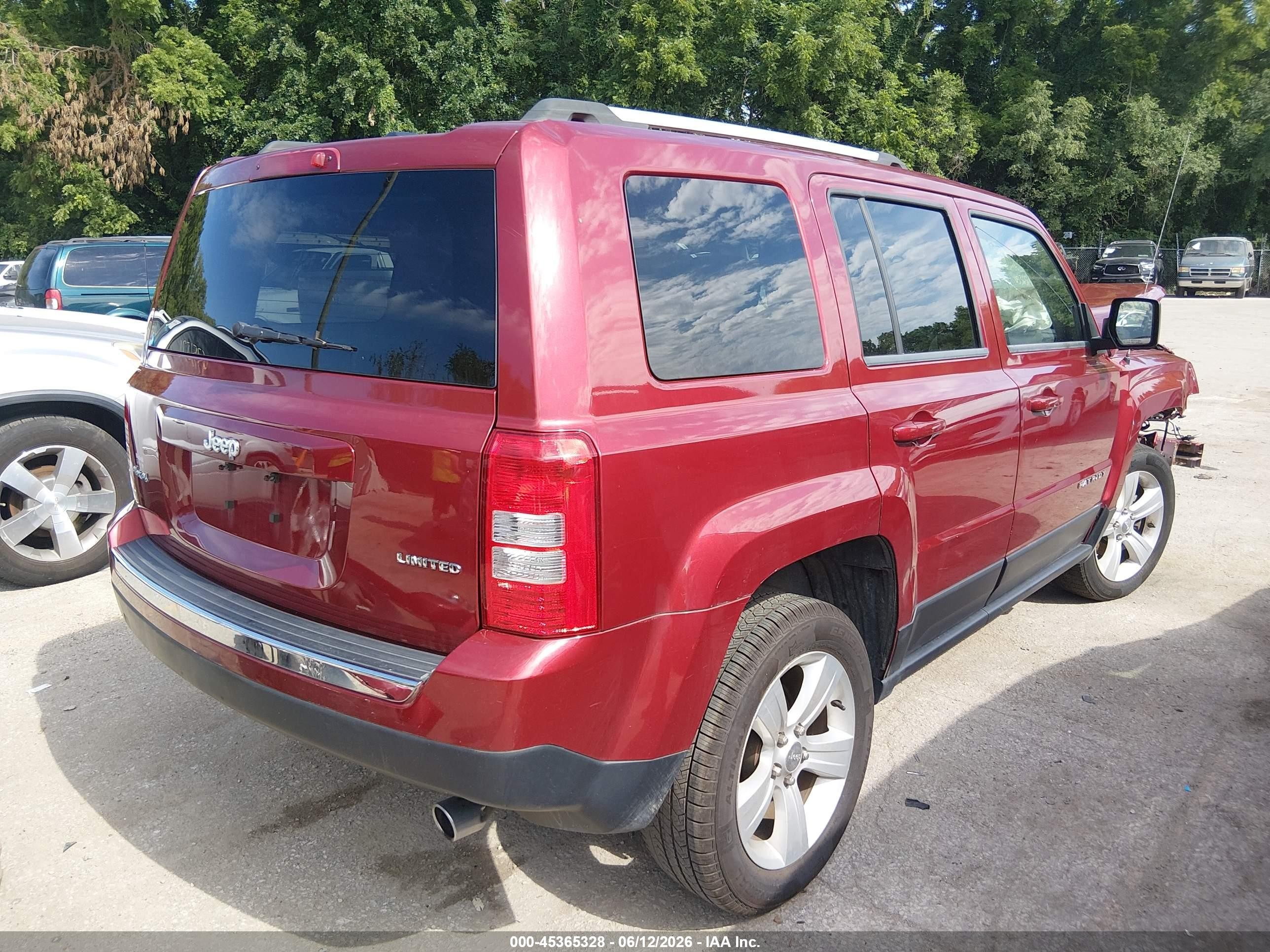 2014 Jeep Patriot Limited Red vin: 1C4NJRCB3ED659226