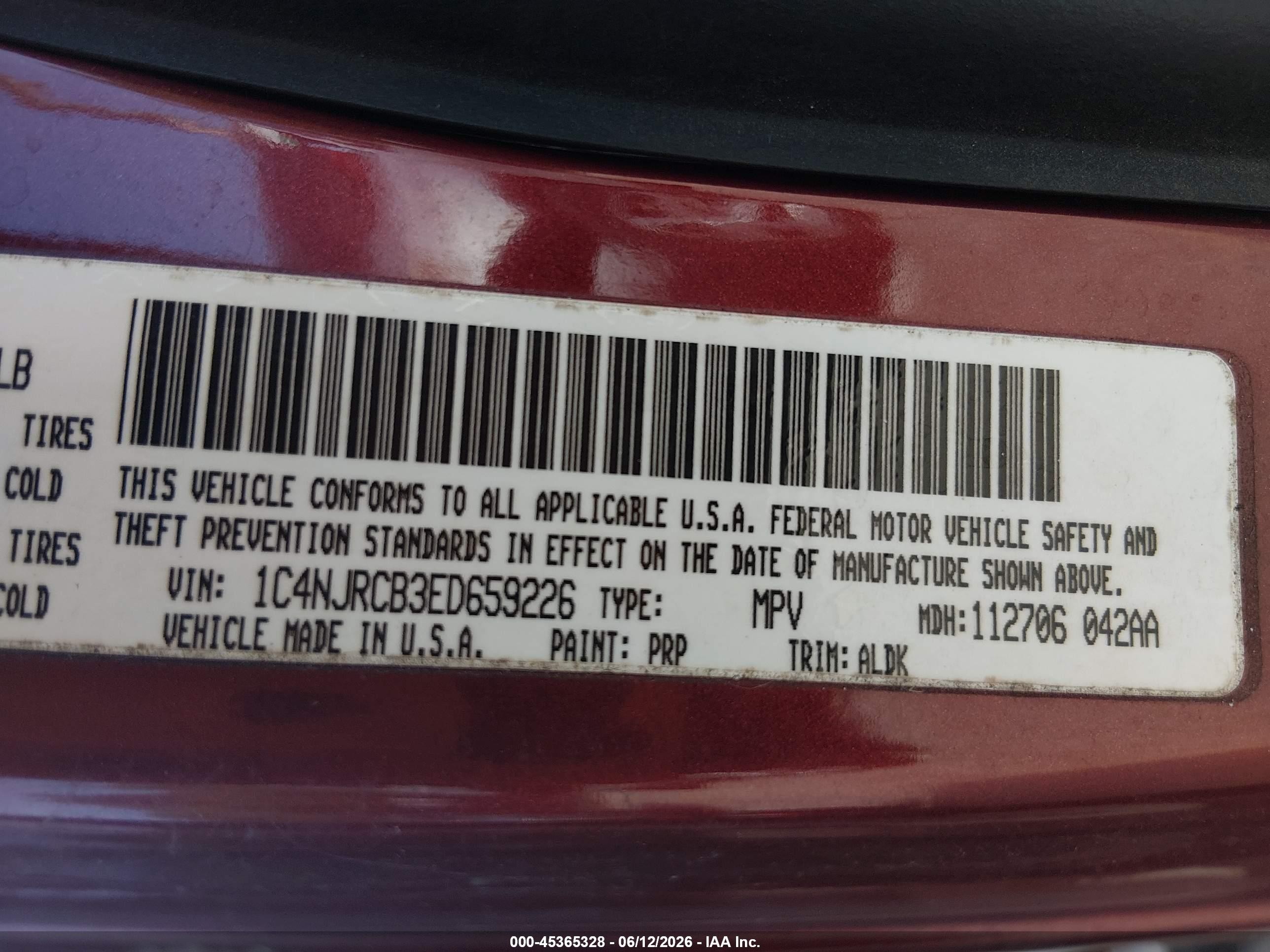 2014 Jeep Patriot Limited Red vin: 1C4NJRCB3ED659226