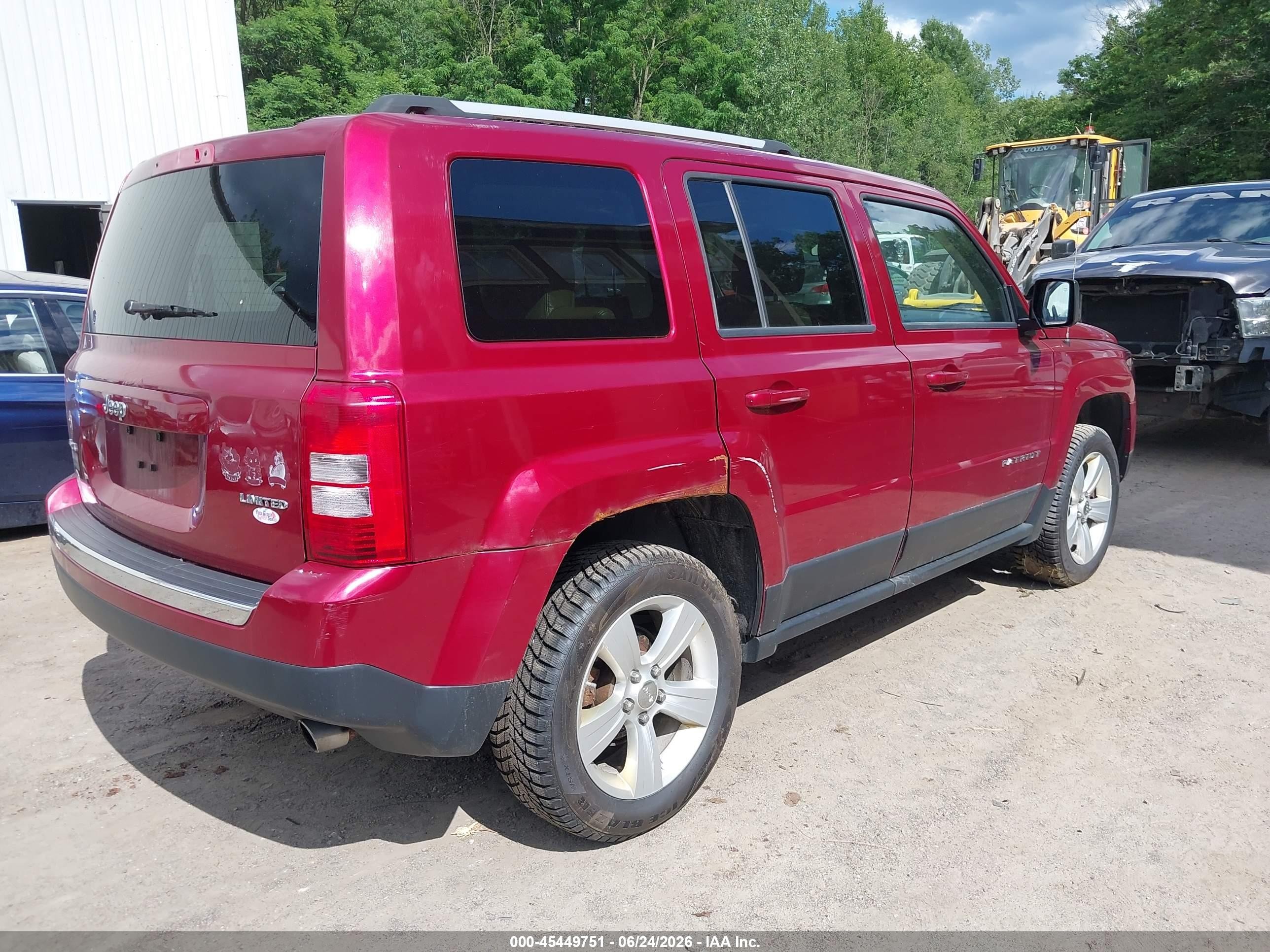 2012 Jeep Patriot Limited Maroon vin: 1C4NJRCB4CD624594