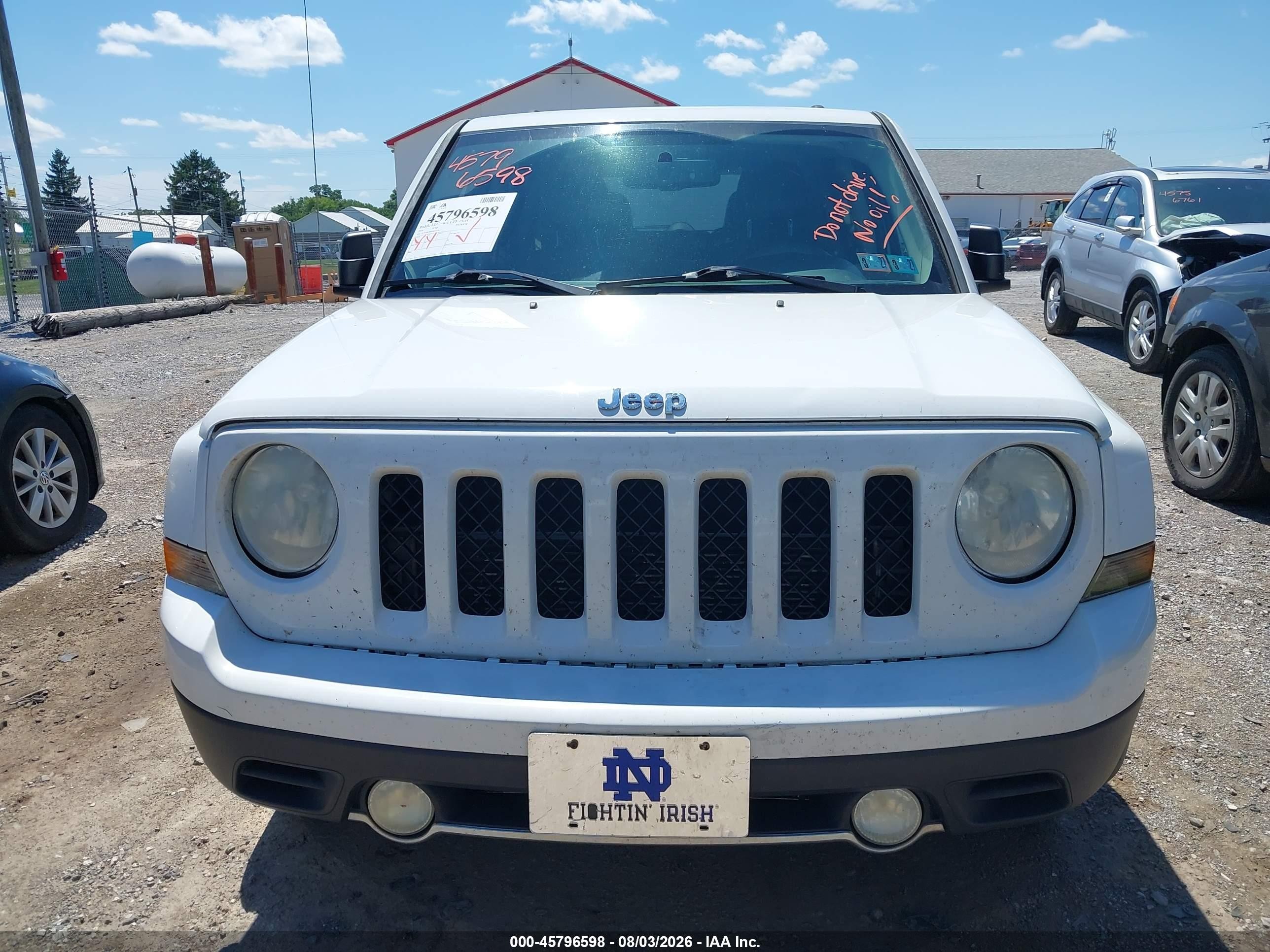 2014 Jeep Patriot Limited White vin: 1C4NJRCB6ED633378