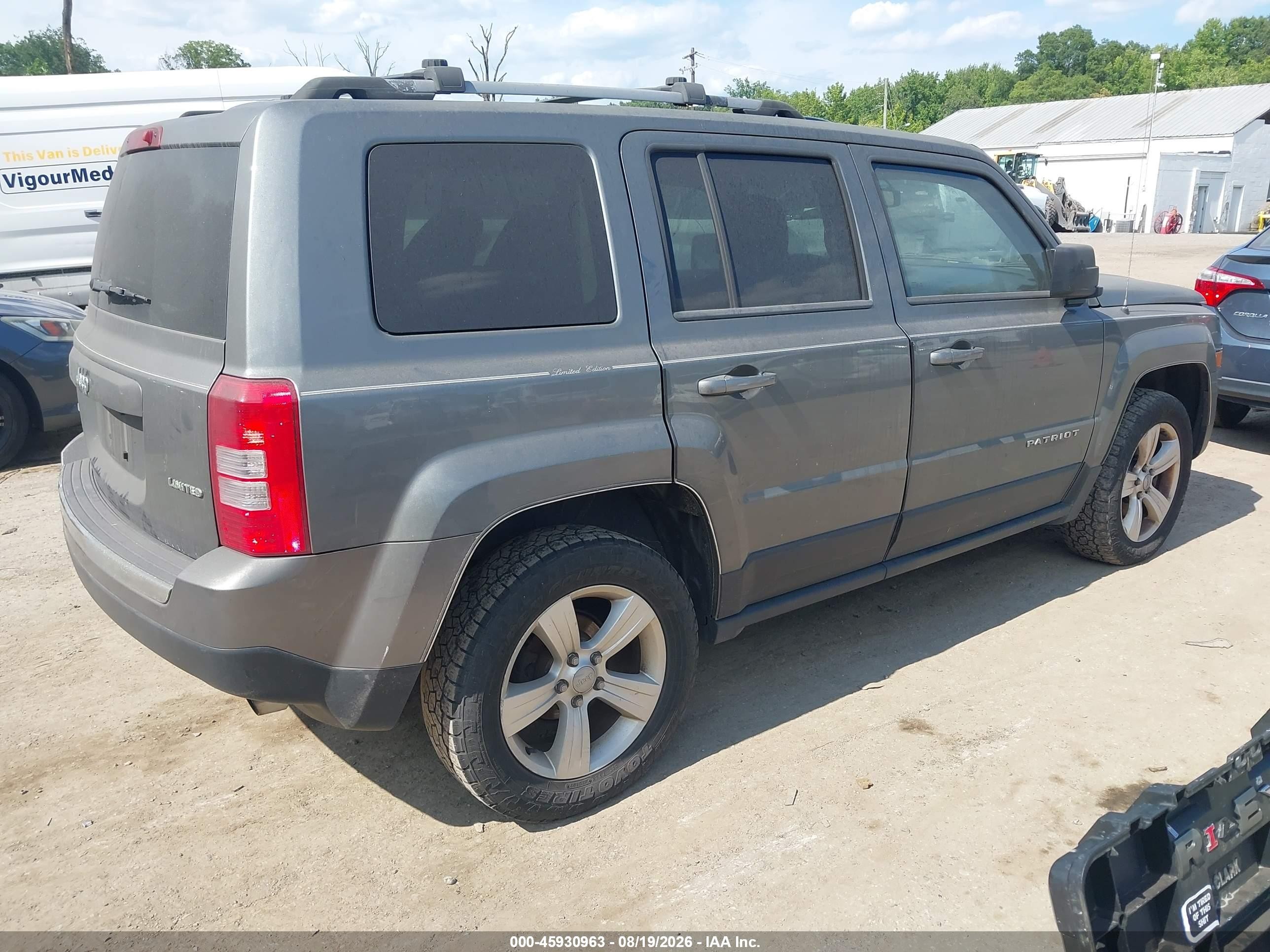 2014 Jeep Patriot Limited Gray vin: 1C4NJRCB7ED501858