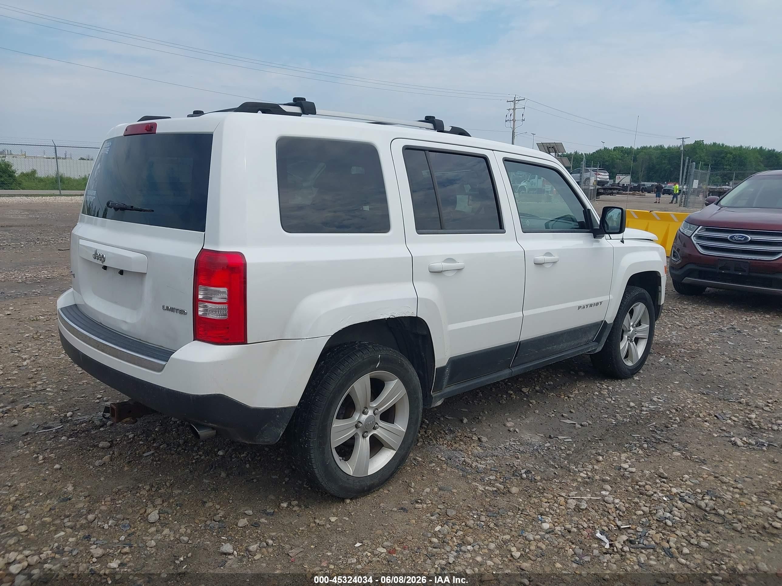 2012 Jeep Patriot Limited White vin: 1C4NJRCB9CD580947