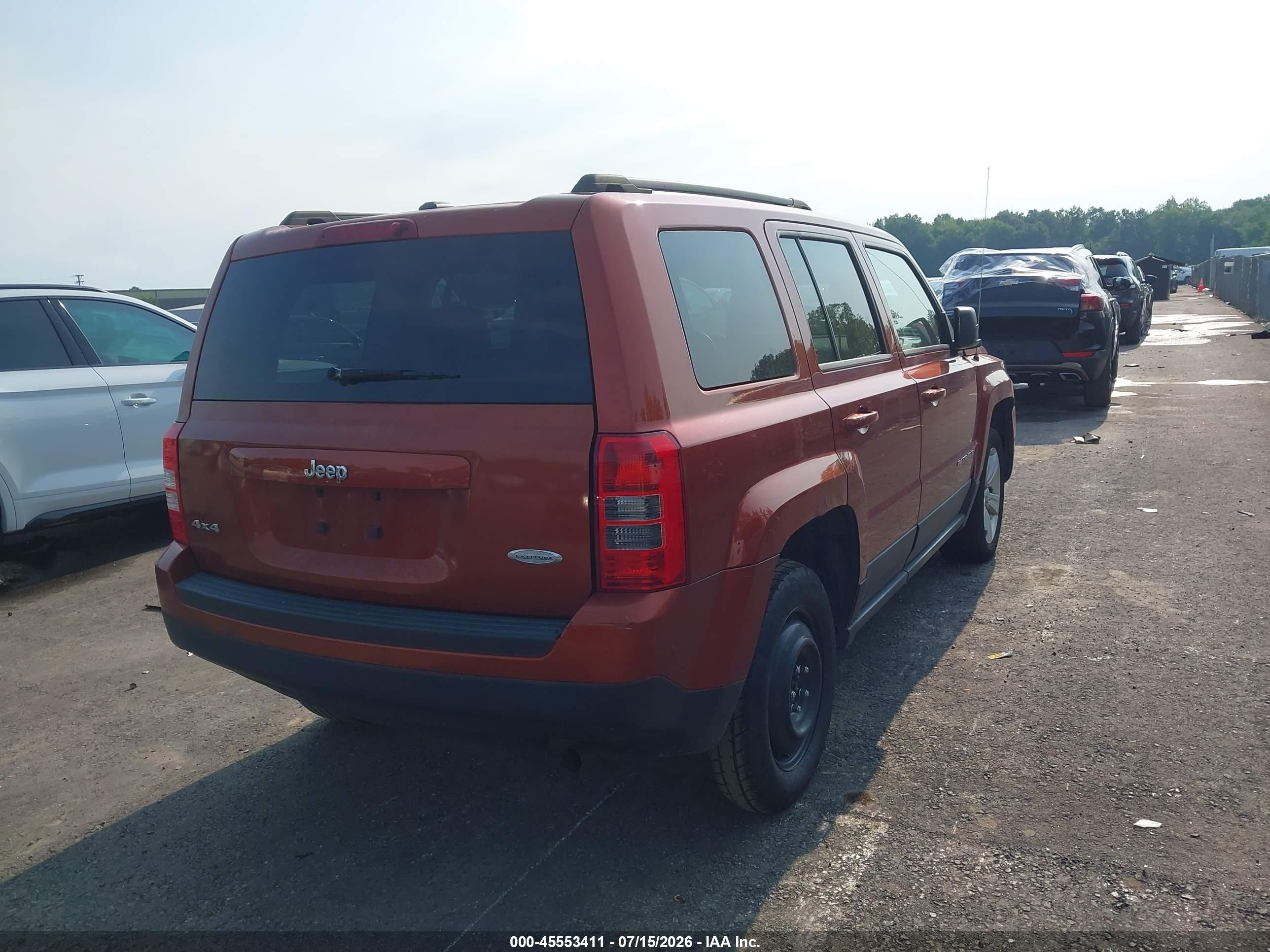 2012 Jeep Patriot Latitude Orange vin: 1C4NJRFB0CD604841