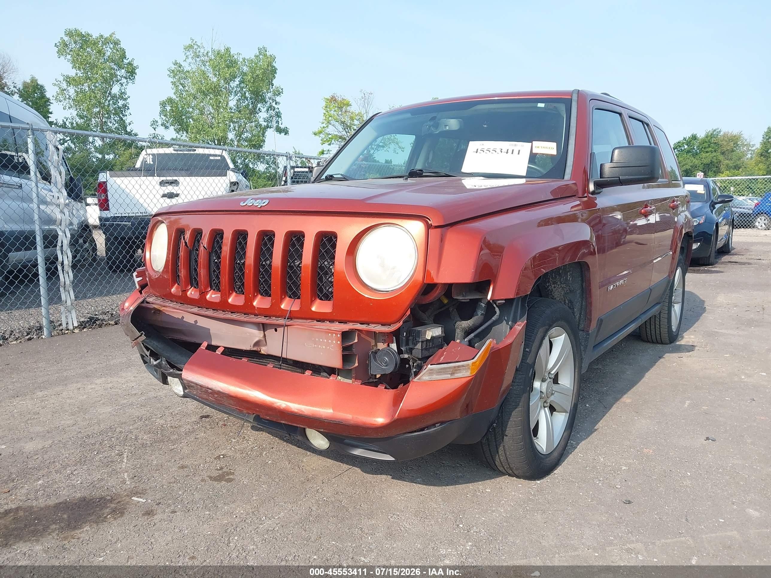 2012 Jeep Patriot Latitude Orange vin: 1C4NJRFB0CD604841