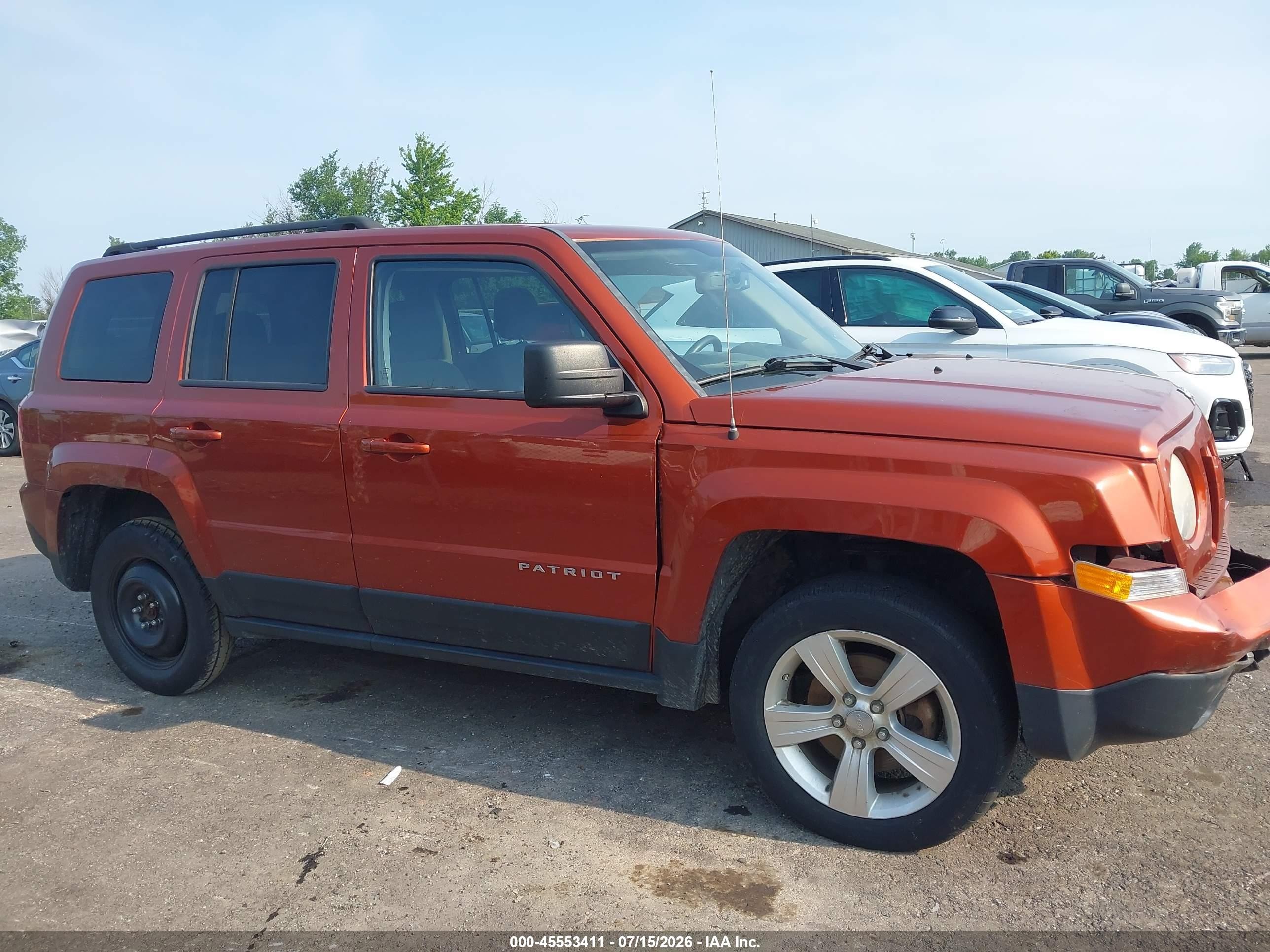 2012 Jeep Patriot Latitude Orange vin: 1C4NJRFB0CD604841