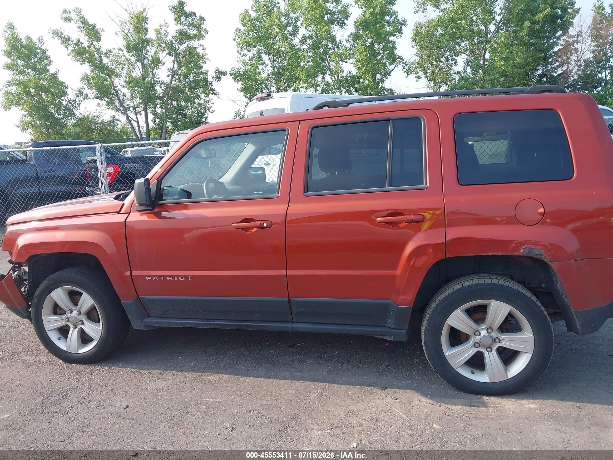 2012 Jeep Patriot Latitude Orange vin: 1C4NJRFB0CD604841