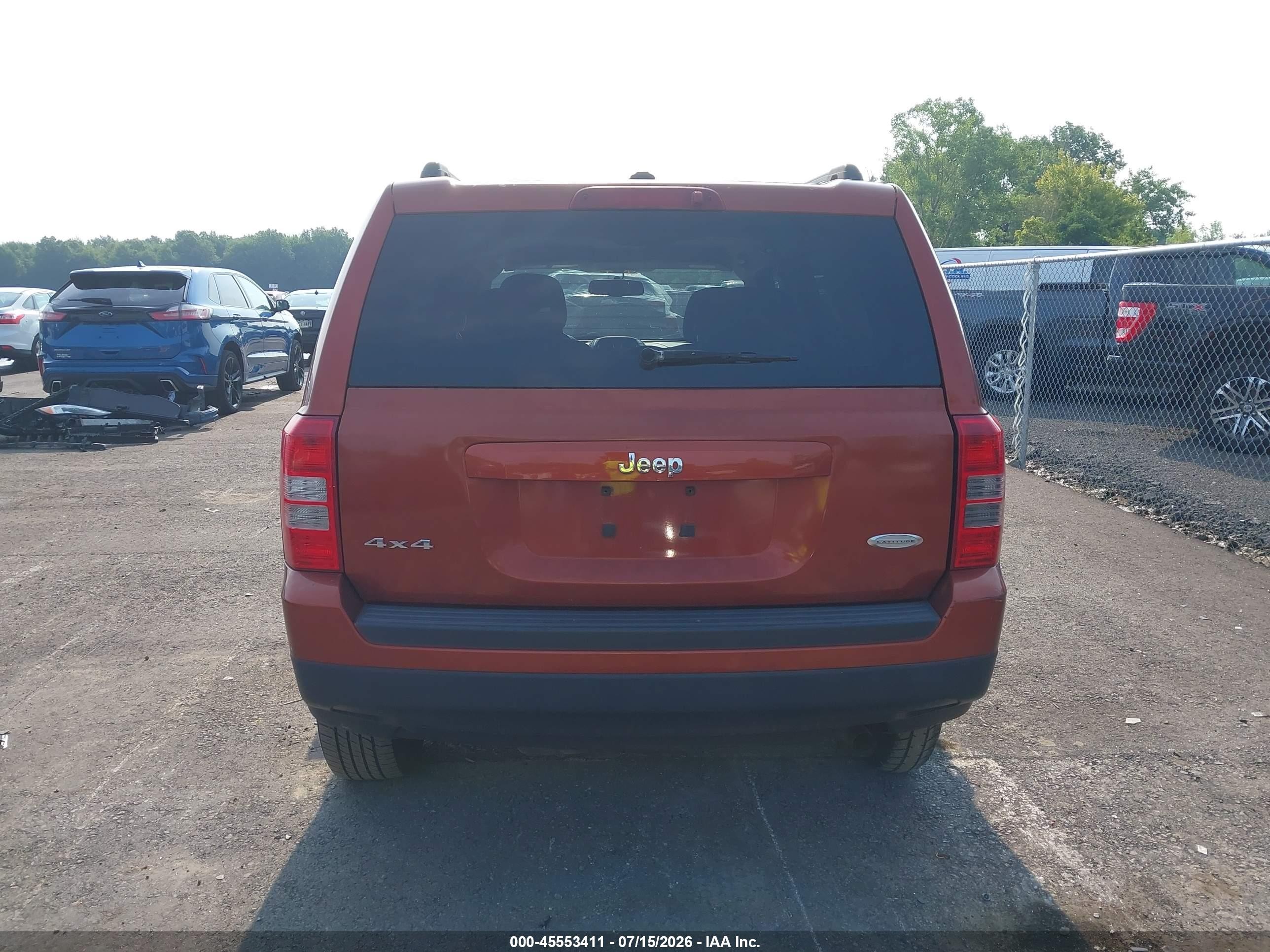 2012 Jeep Patriot Latitude Orange vin: 1C4NJRFB0CD604841